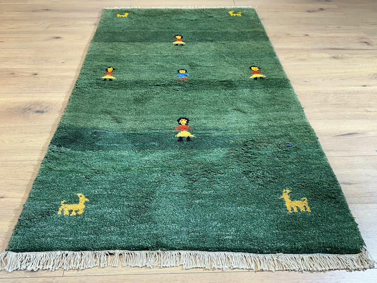 Orientteppich handgeknüpft Gabbeh Indian 155x90 cm