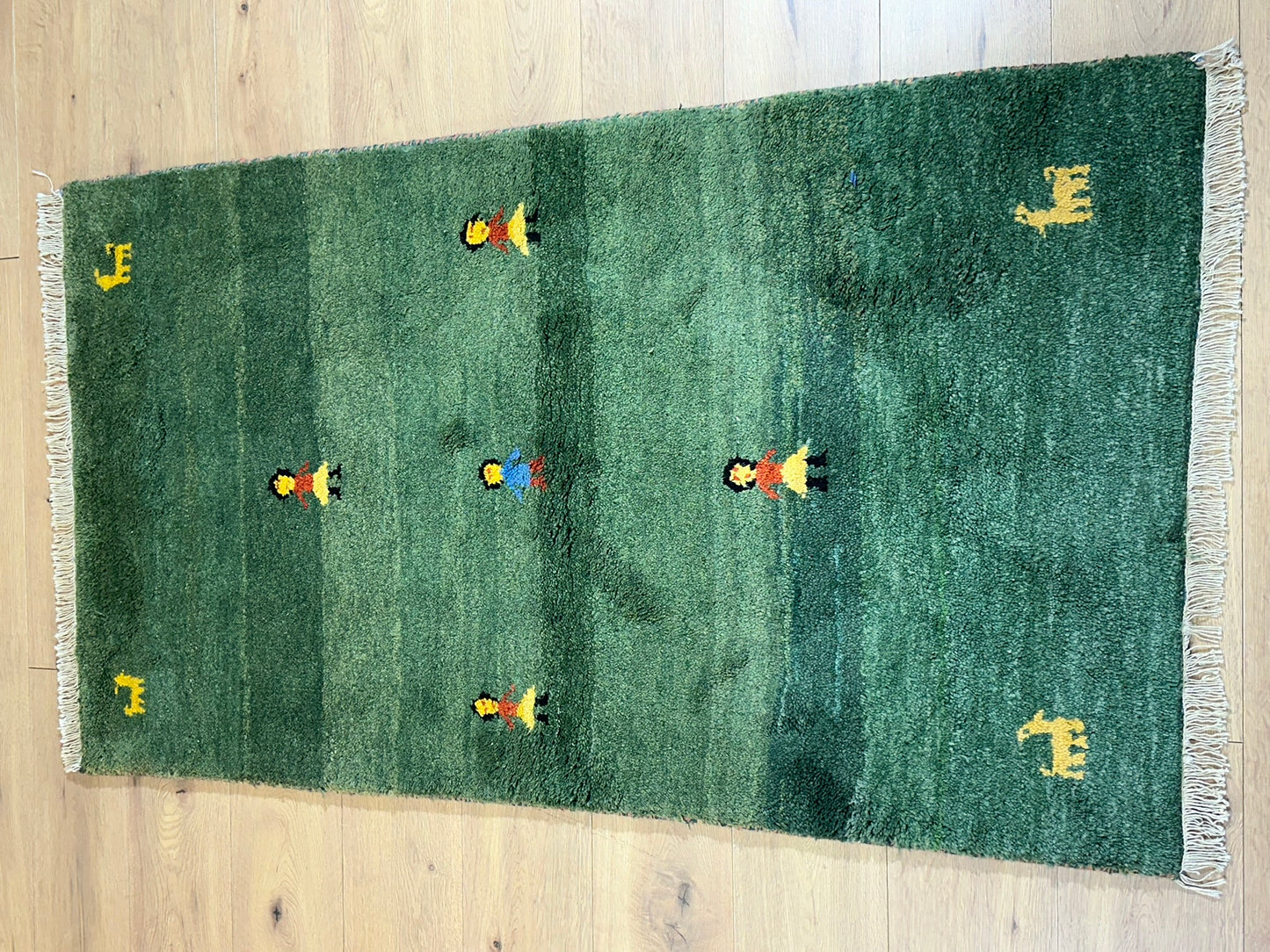Orientteppich handgeknüpft Gabbeh Indian 155x90 cm