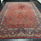 Orientteppich handgeknüpft antik naturfarben Keschan 426x320 cm