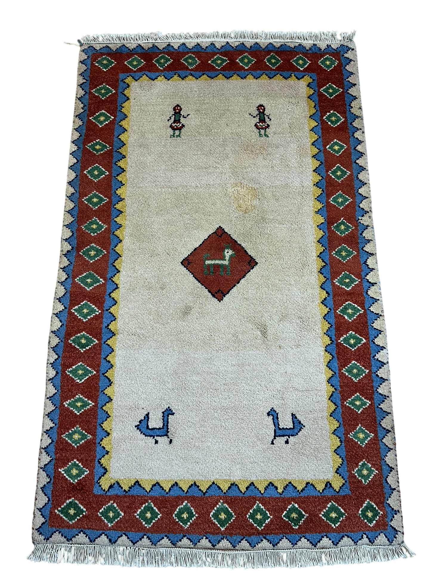 Orientteppich handgeknüpft Gabbeh Indian 155x94 cm