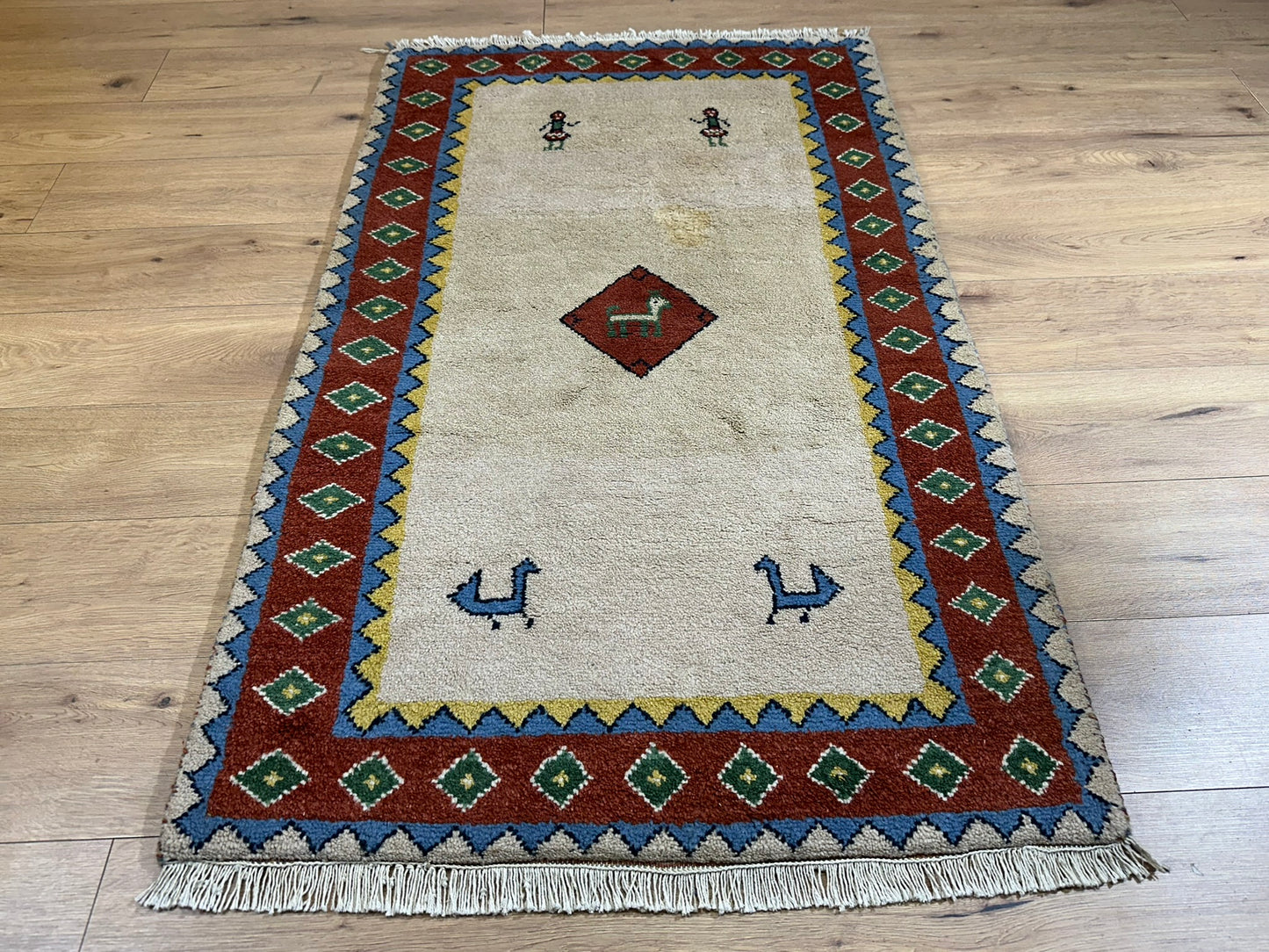 Orientteppich handgeknüpft Gabbeh Indian 155x94 cm