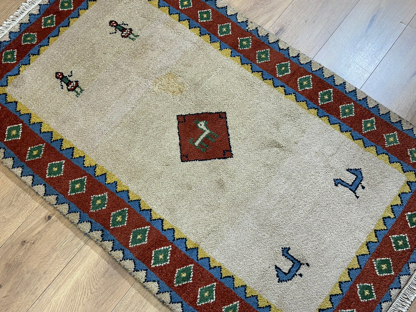 Orientteppich handgeknüpft Gabbeh Indian 155x94 cm
