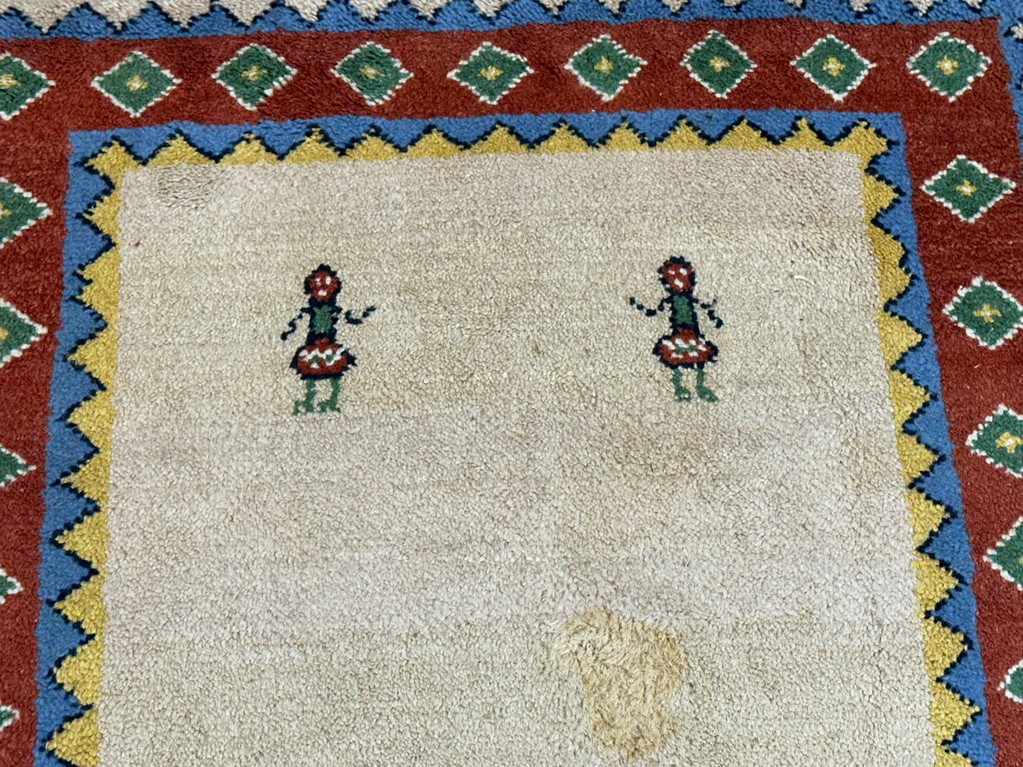 Orientteppich handgeknüpft Gabbeh Indian 155x94 cm