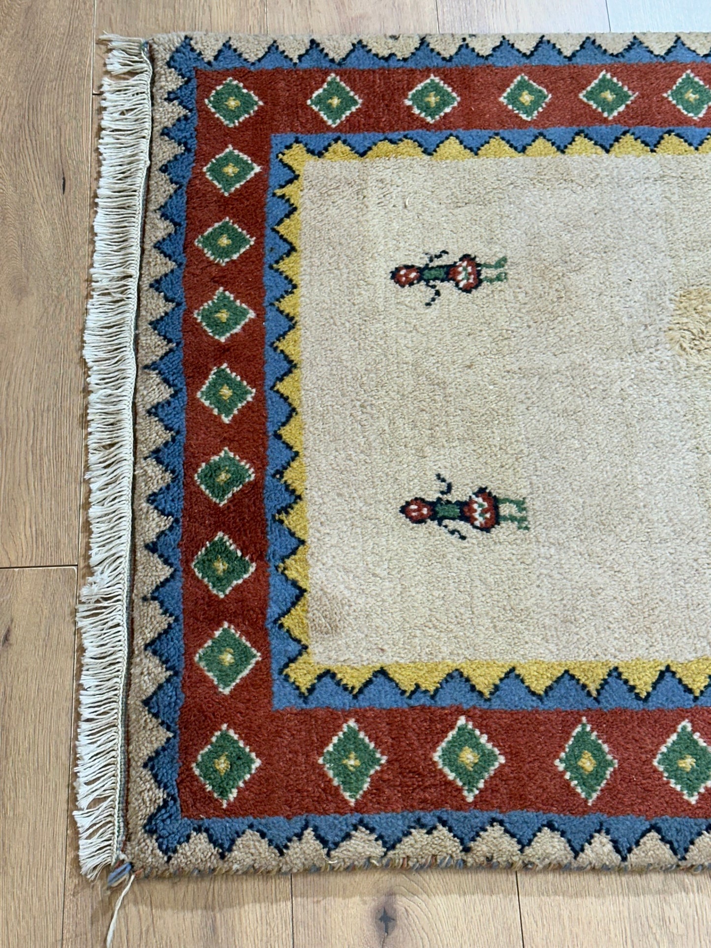 Orientteppich handgeknüpft Gabbeh Indian 155x94 cm