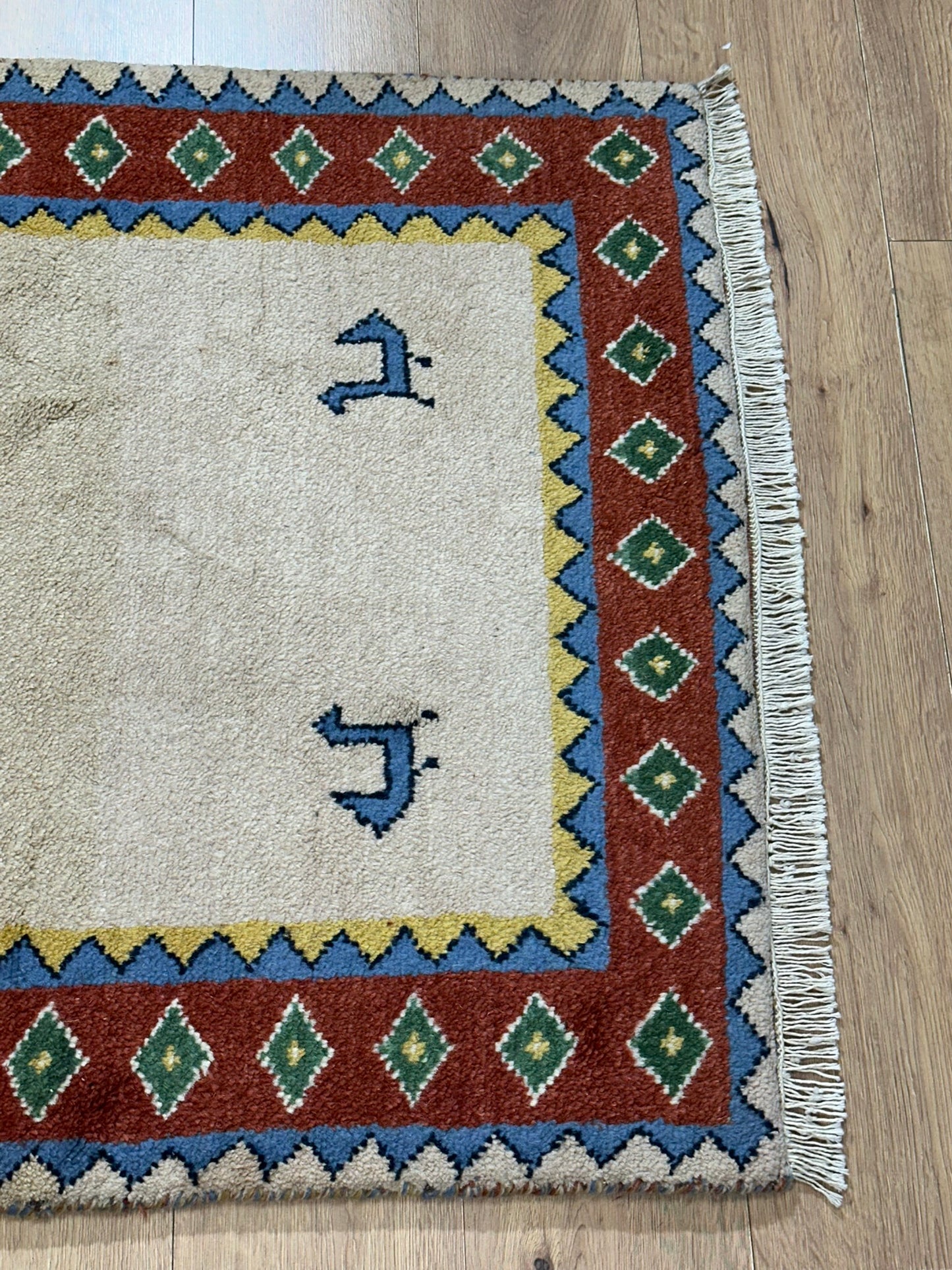 Orientteppich handgeknüpft Gabbeh Indian 155x94 cm