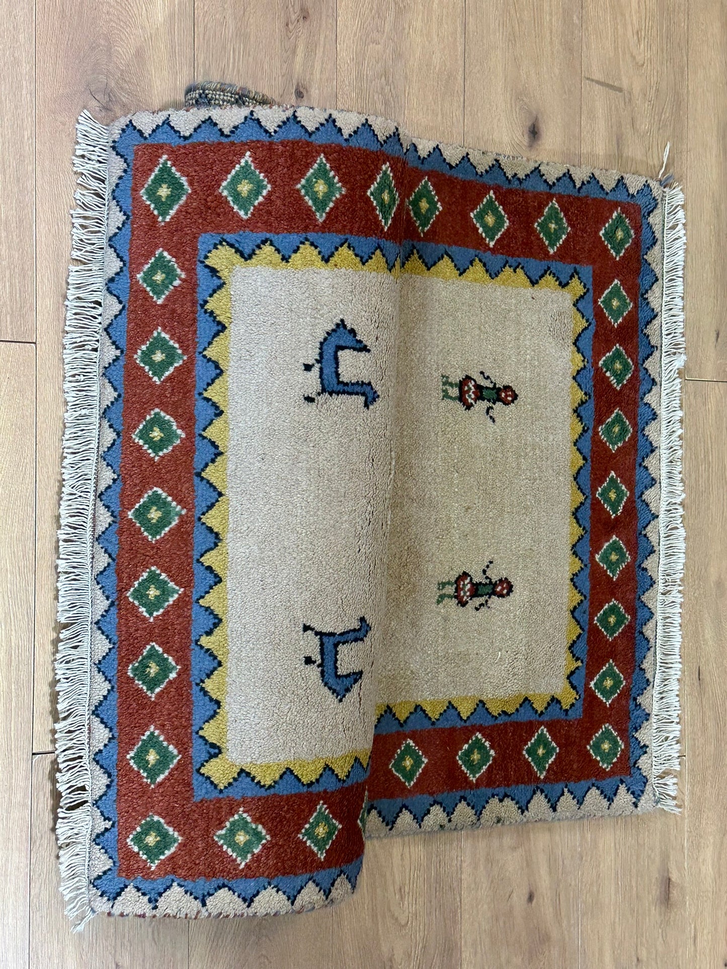 Orientteppich handgeknüpft Gabbeh Indian 155x94 cm