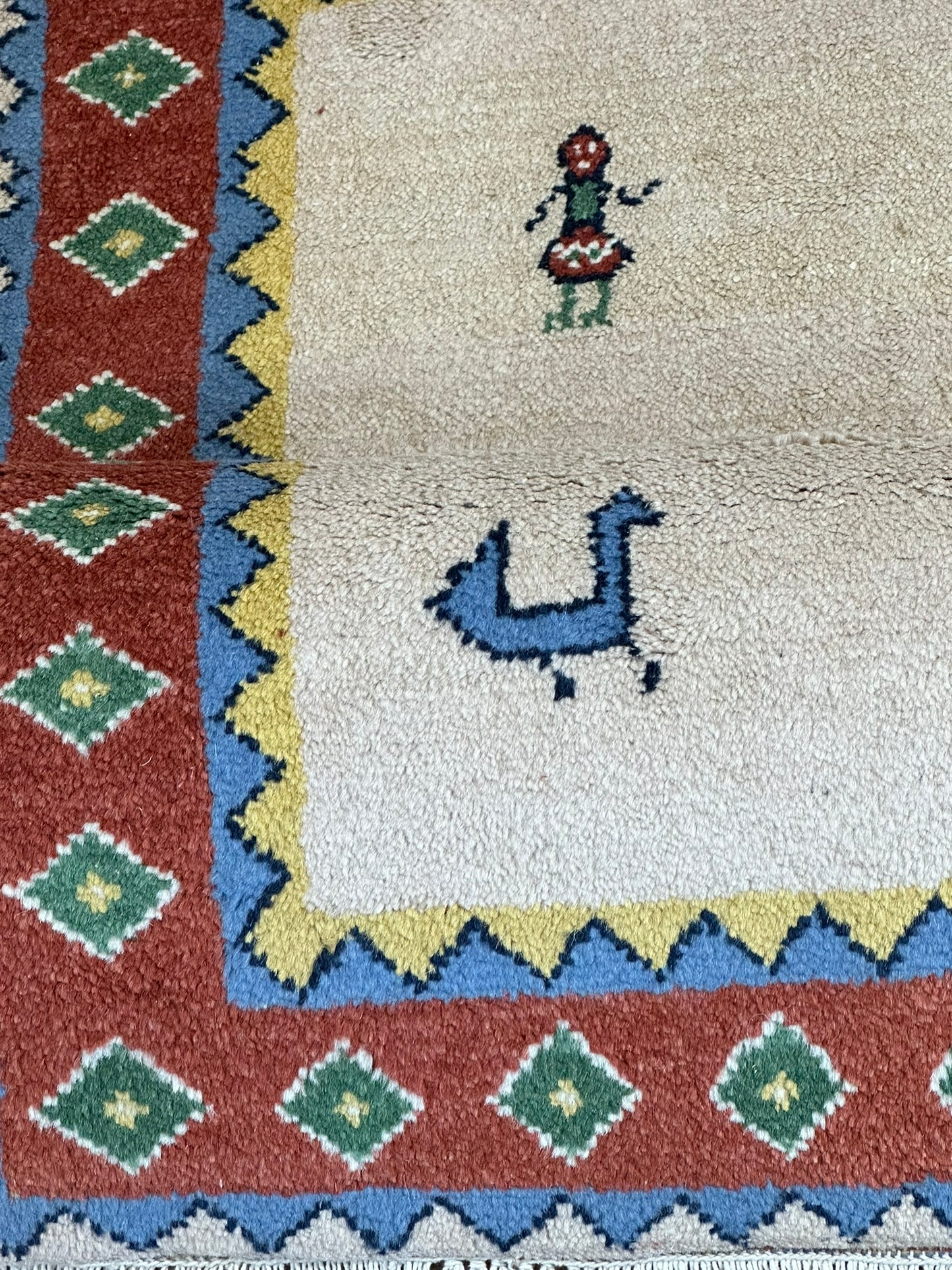 Orientteppich handgeknüpft Gabbeh Indian 155x94 cm