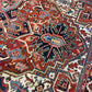 Orientteppich handgeknüpft 335x230cm antik naturfarben Heriz Artdeco