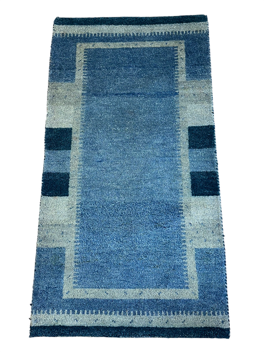 Orientteppich handgeknüpft Gabbeh Indian 140x70 cm