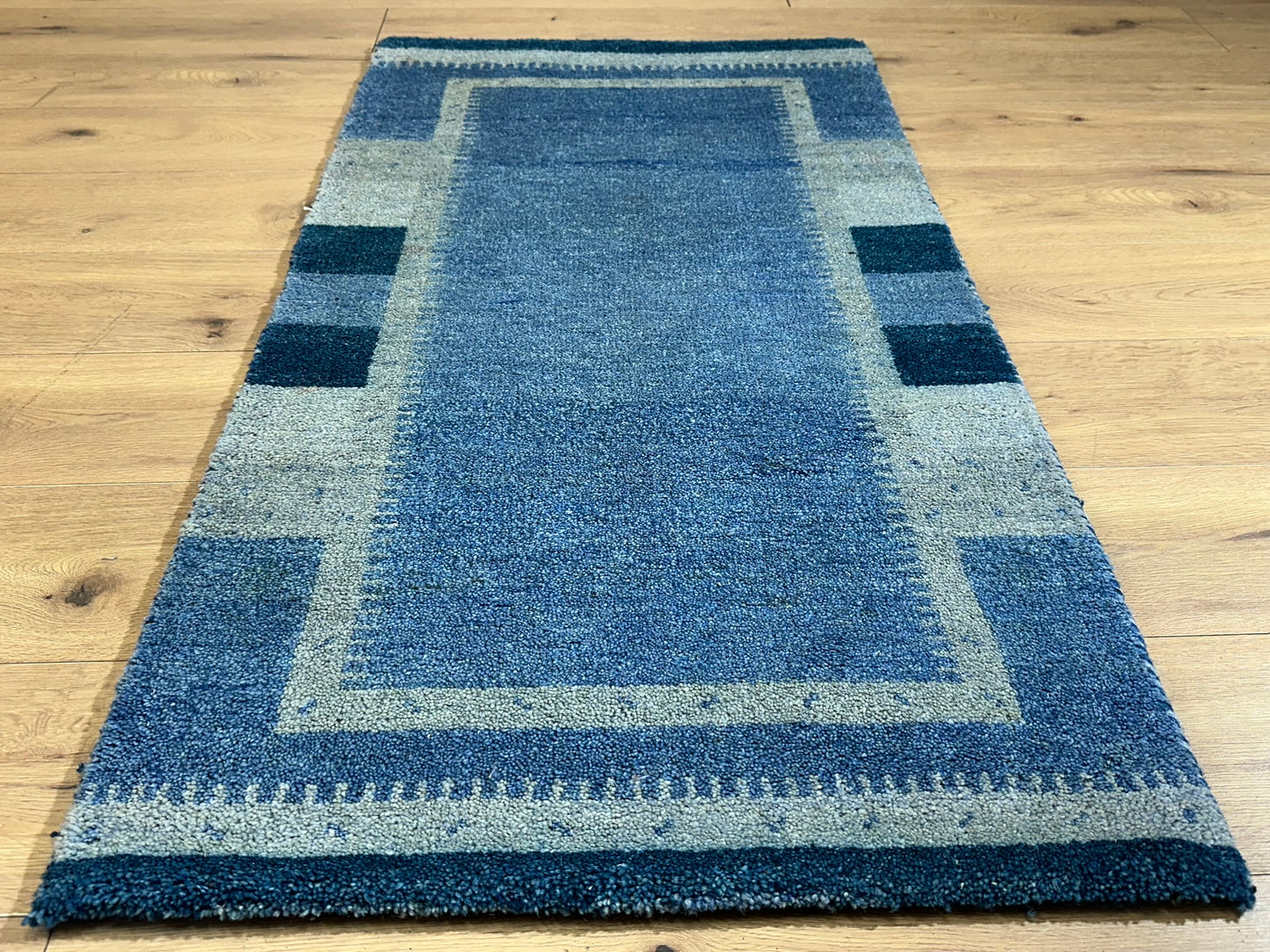 Orientteppich handgeknüpft Gabbeh Indian 140x70 cm