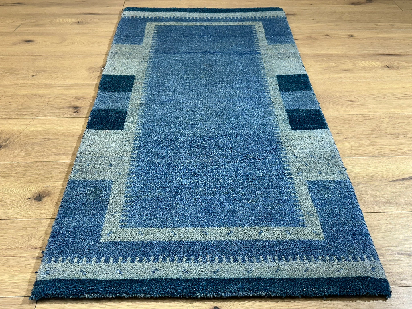 Orientteppich handgeknüpft Gabbeh Indian 140x70 cm
