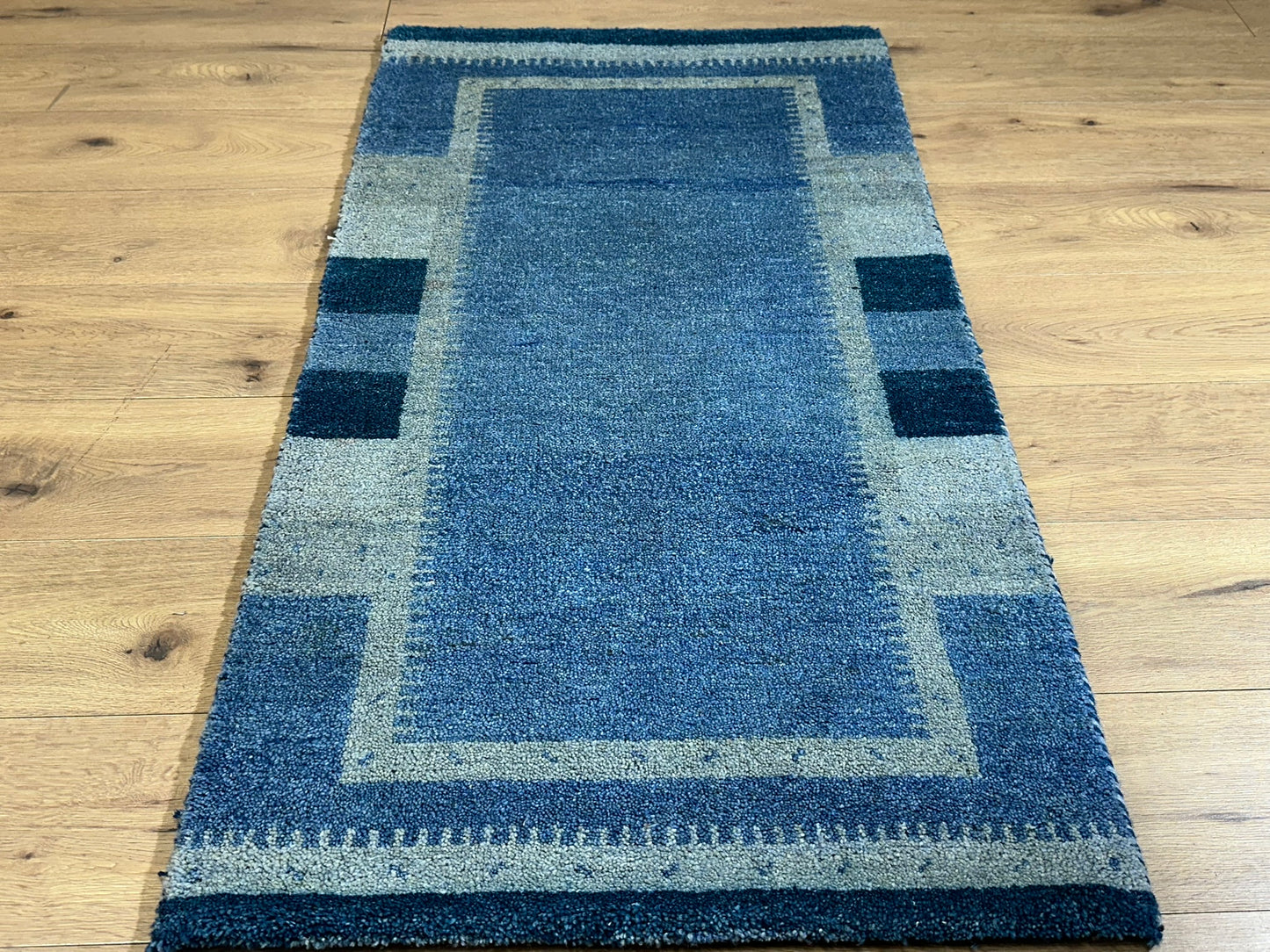 Orientteppich handgeknüpft Gabbeh Indian 140x70 cm