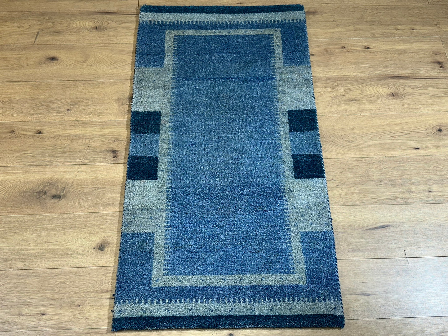 Orientteppich handgeknüpft Gabbeh Indian 140x70 cm