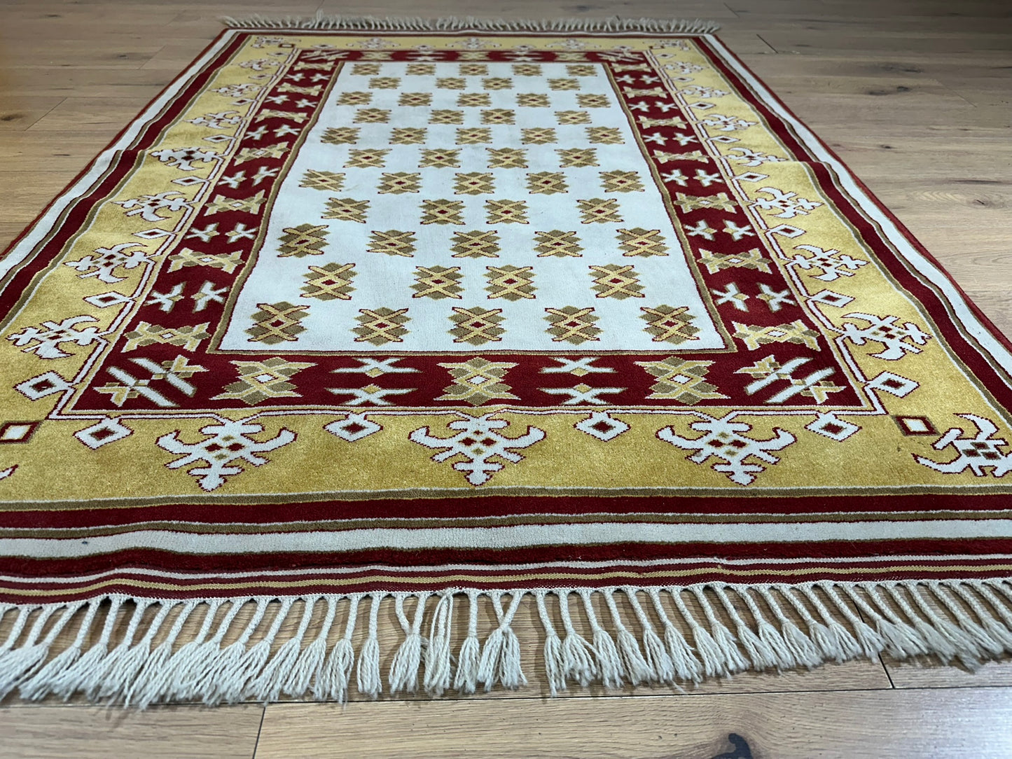 Orientteppich handgeknüpft Gabbeh Indian 182x137 cm