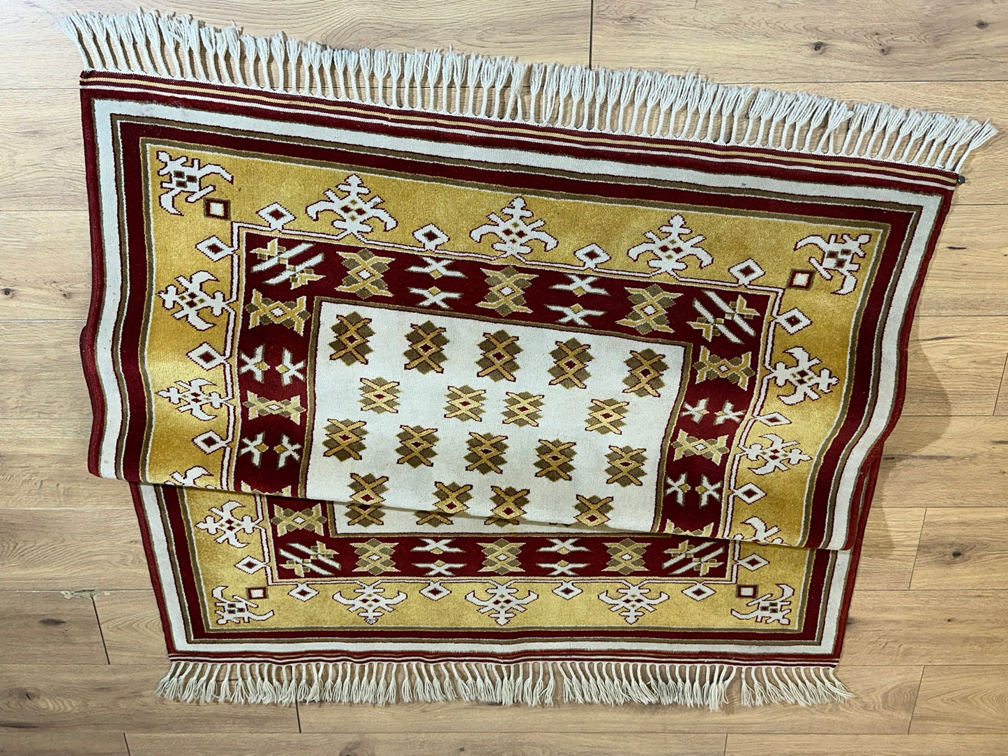 Orientteppich handgeknüpft Gabbeh Indian 182x137 cm