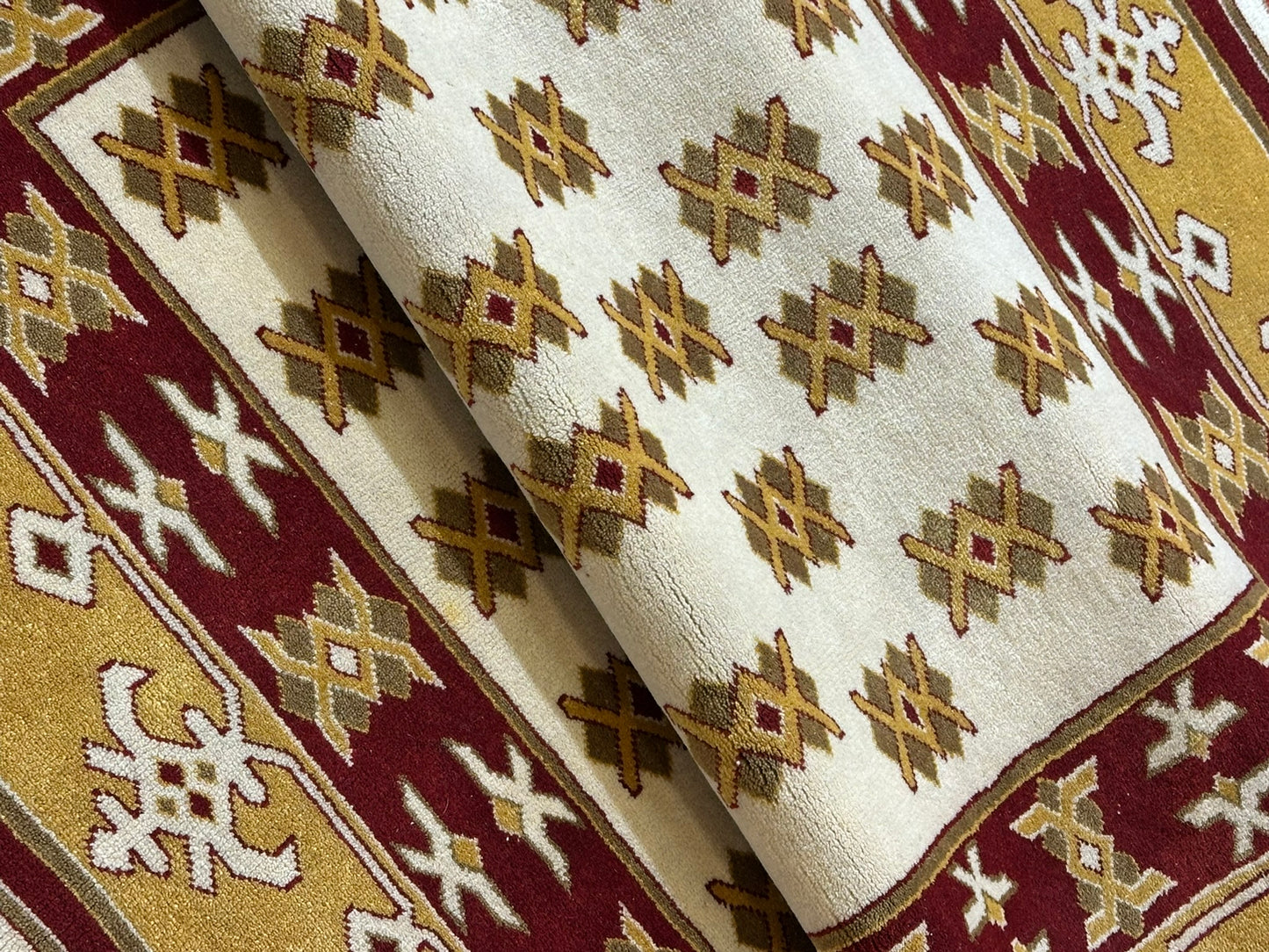 Orientteppich handgeknüpft Gabbeh Indian 182x137 cm