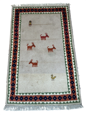 Orientteppich handgeknüpft Gabbeh Indian 150x95 cm