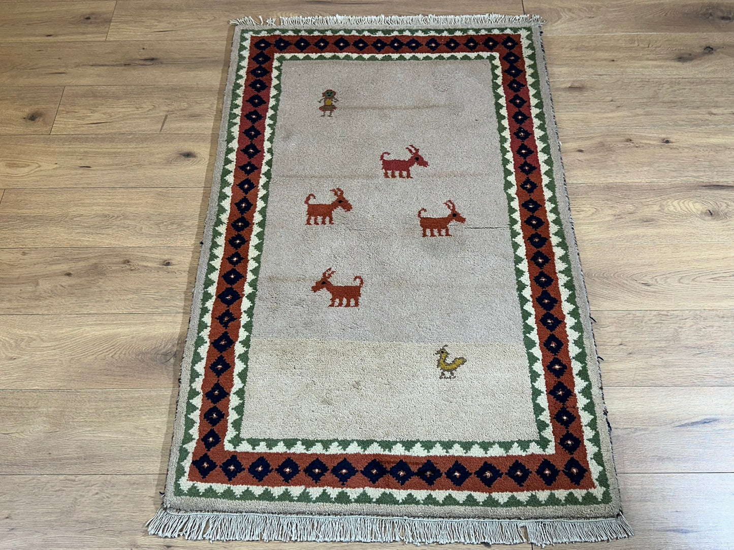 Orientteppich handgeknüpft Gabbeh Indian 150x95 cm