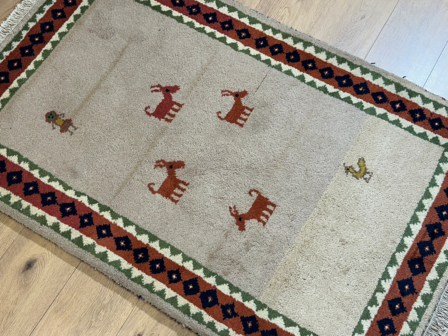 Orientteppich handgeknüpft Gabbeh Indian 150x95 cm