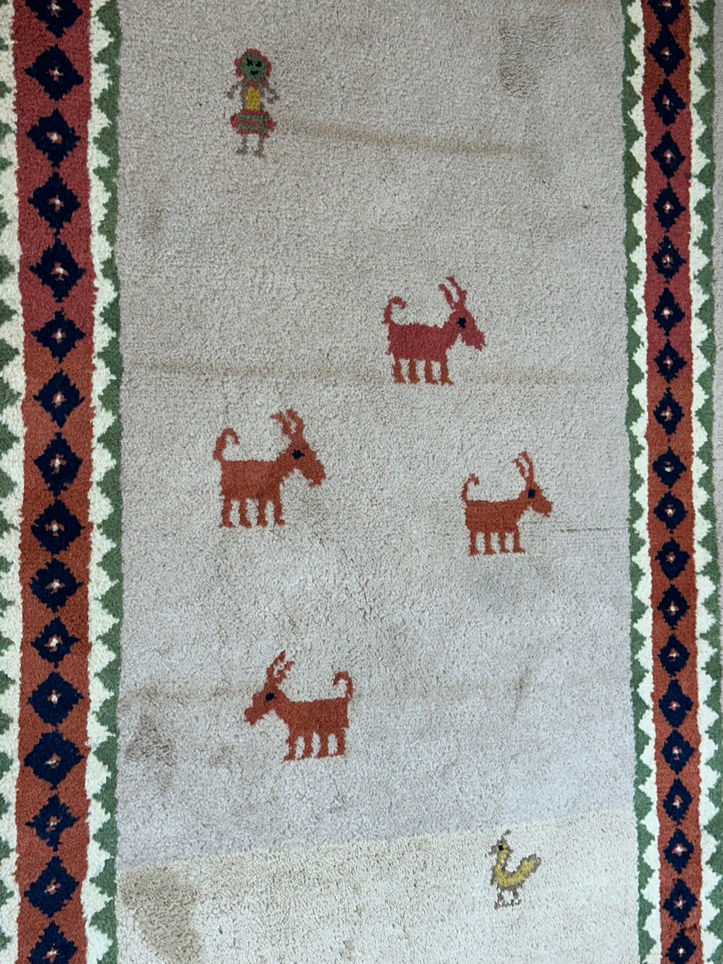 Orientteppich handgeknüpft Gabbeh Indian 150x95 cm