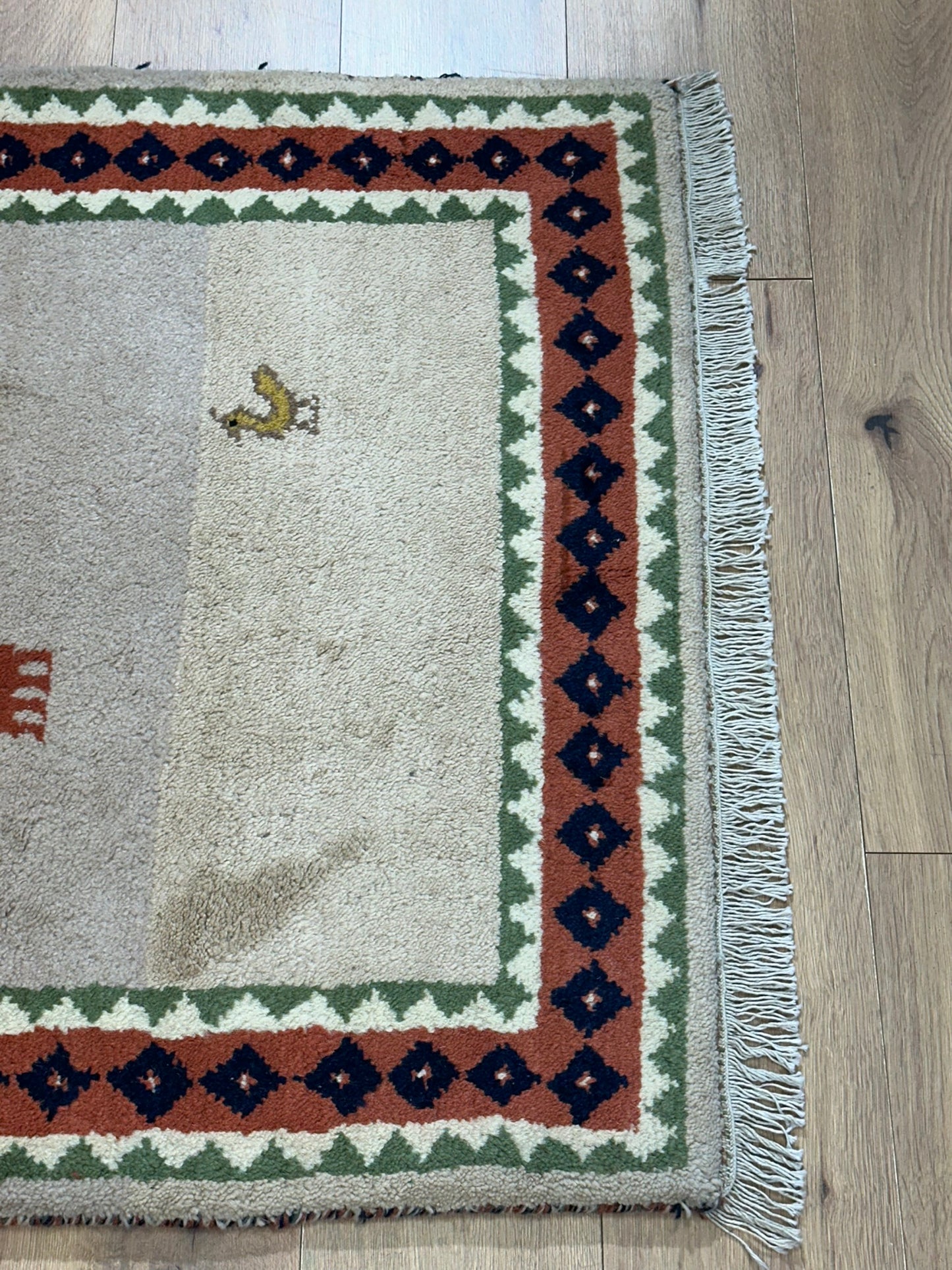 Orientteppich handgeknüpft Gabbeh Indian 150x95 cm