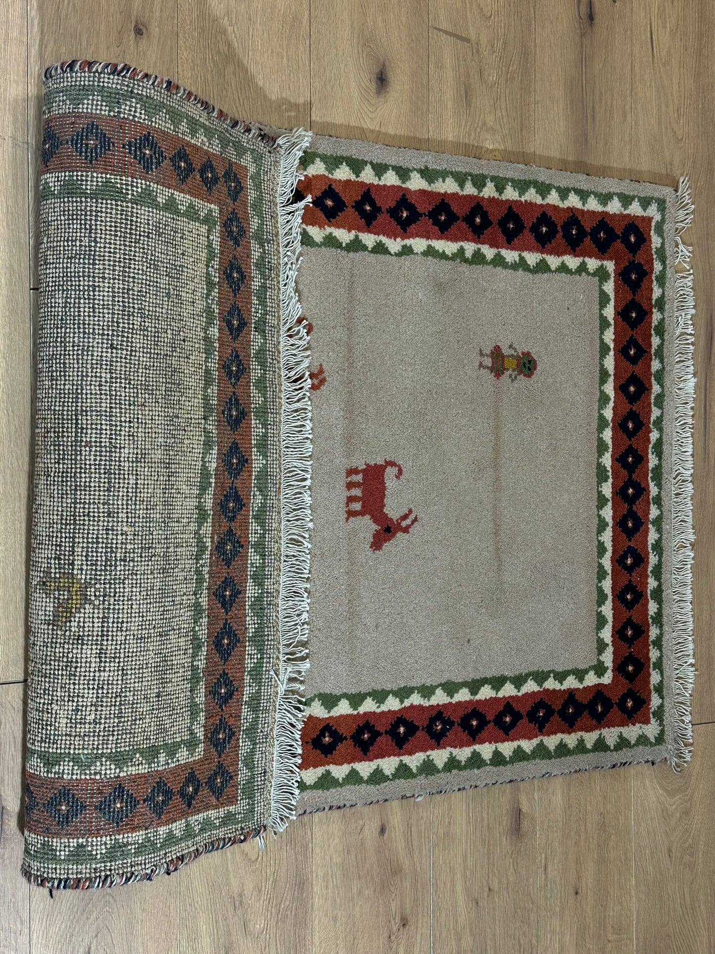 Orientteppich handgeknüpft Gabbeh Indian 150x95 cm