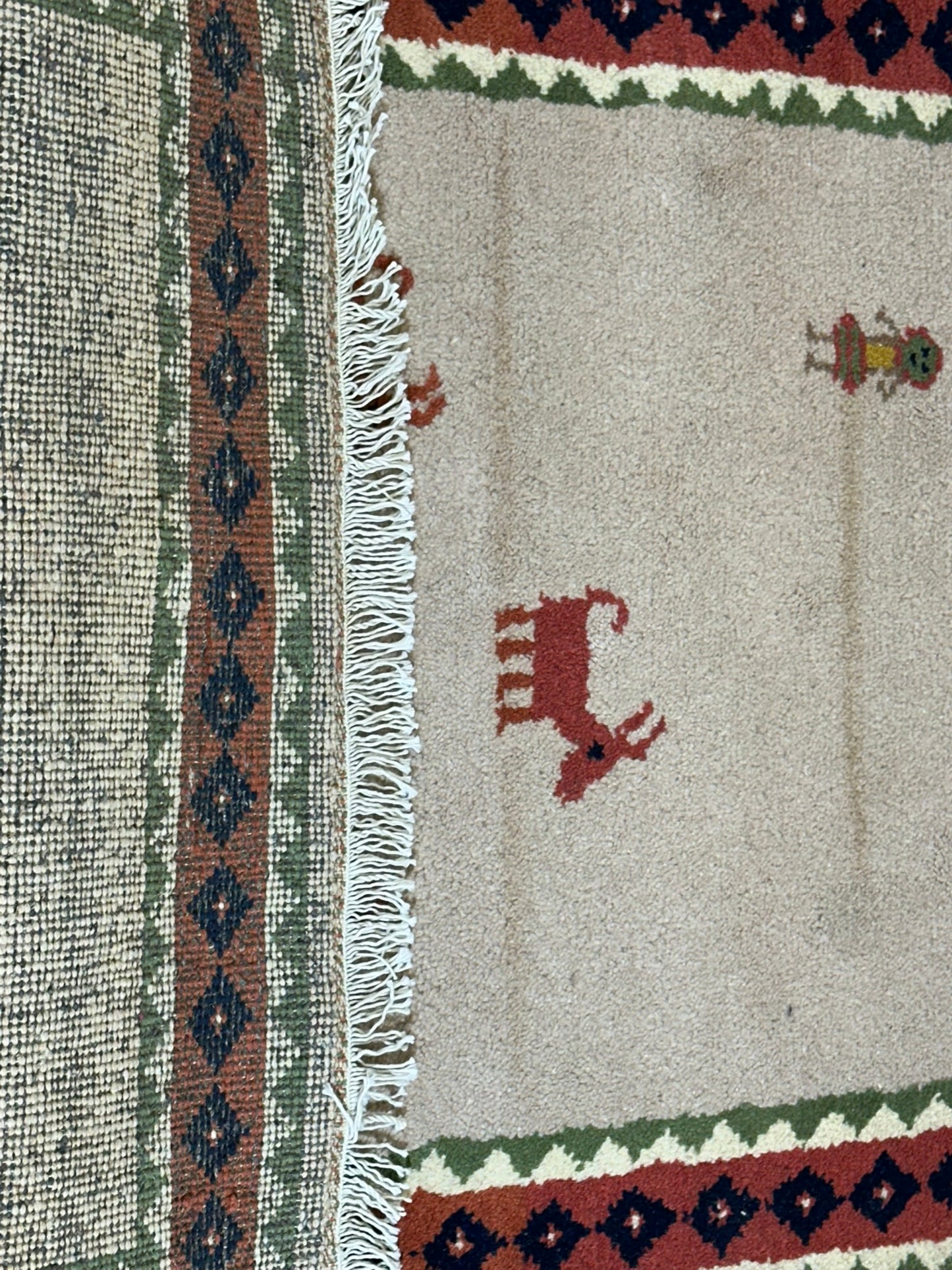 Orientteppich handgeknüpft Gabbeh Indian 150x95 cm
