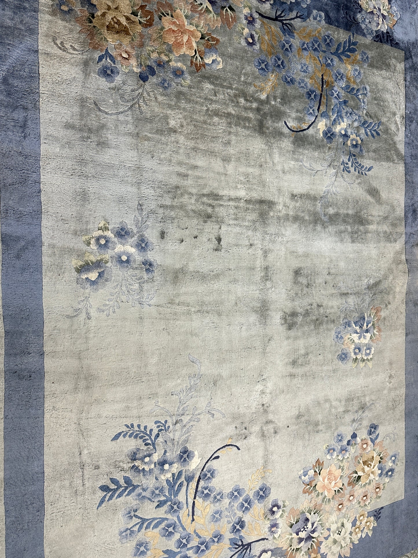 Handgeknüpfter Orientteppich China Seidenteppich Aubusson Seide 275x185 cm