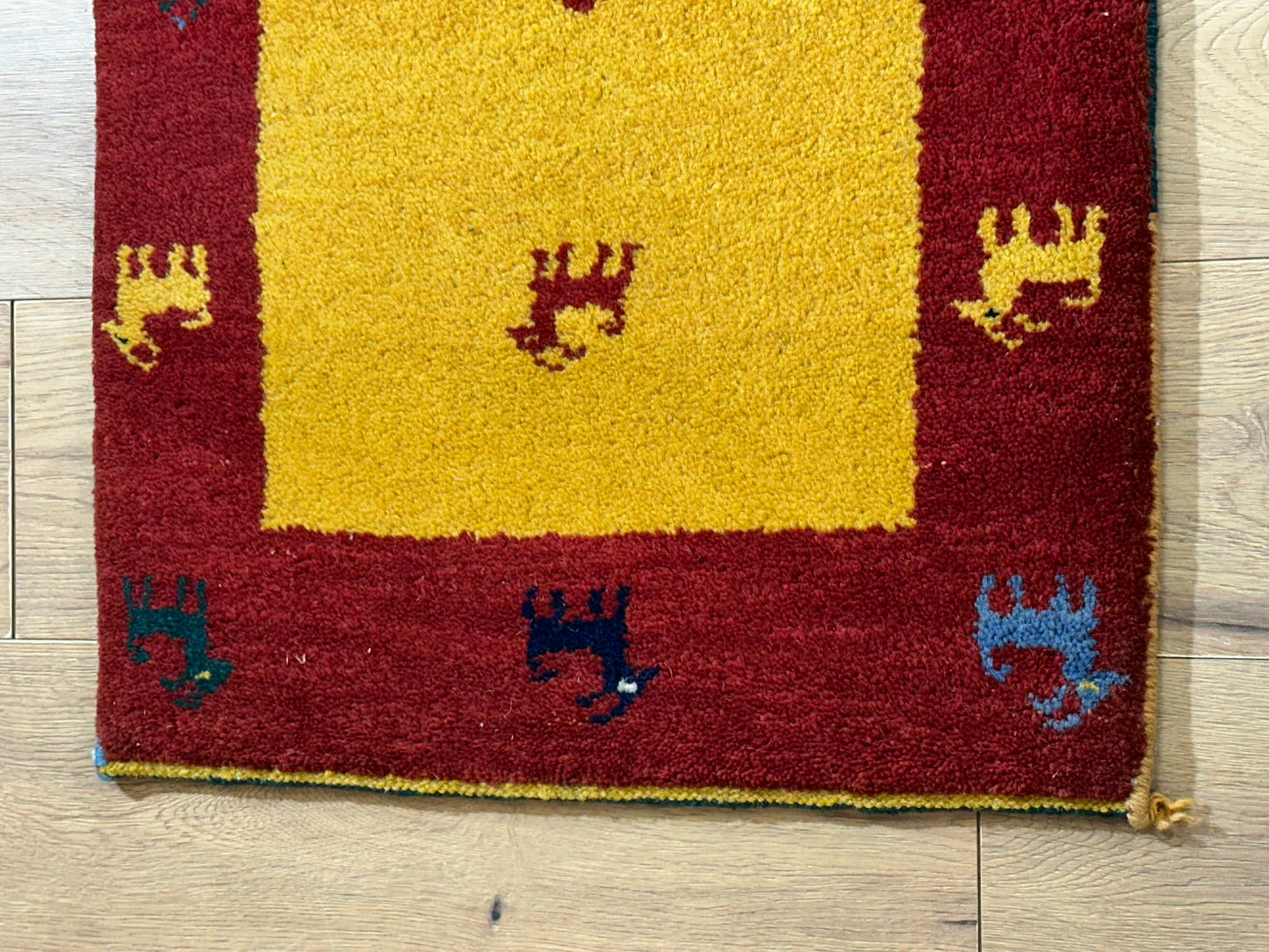 Orientteppich handgeknüpft Gabbeh Indian 122x60 cm