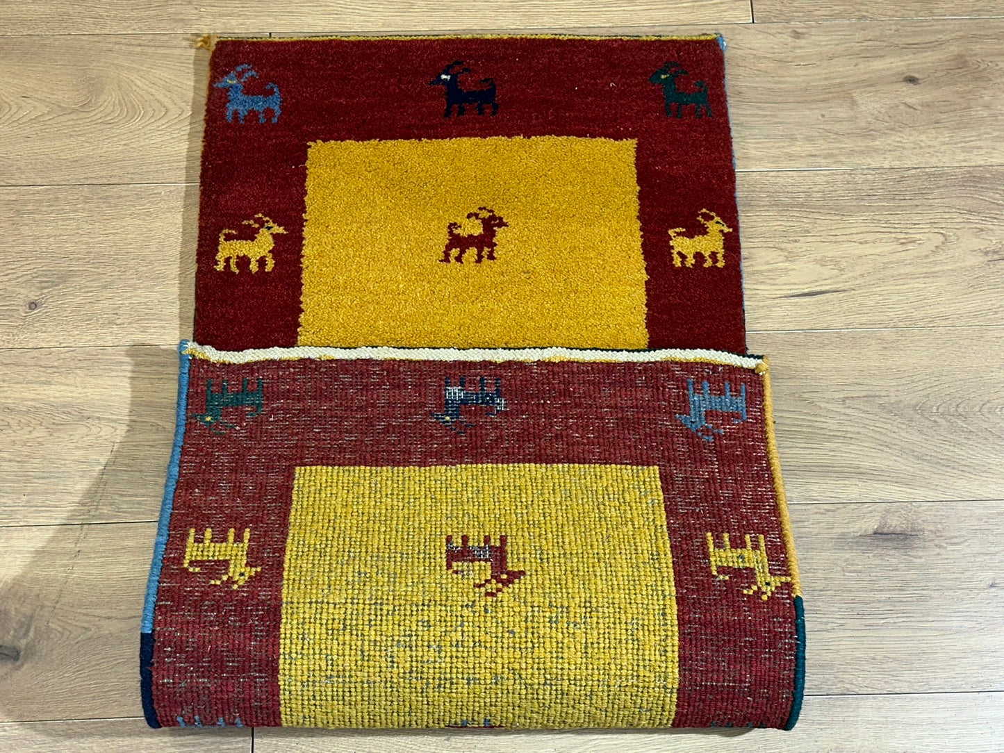 Orientteppich handgeknüpft Gabbeh Indian 122x60 cm