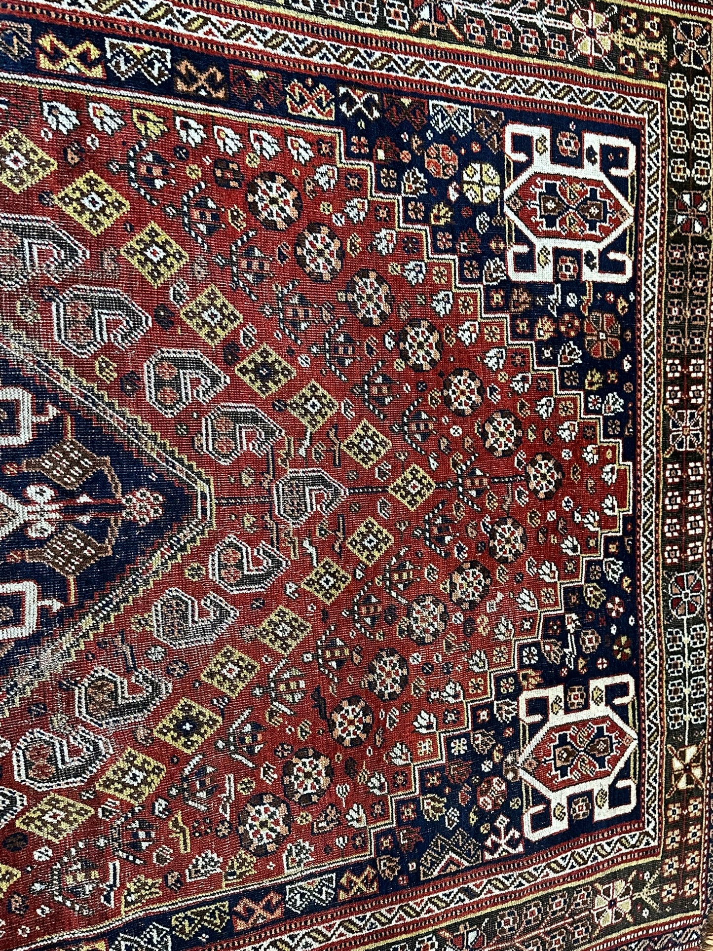 Orientteppich handgeknüpft 242x163 cm antik naturfarben Geschgei Wolle auf wolle