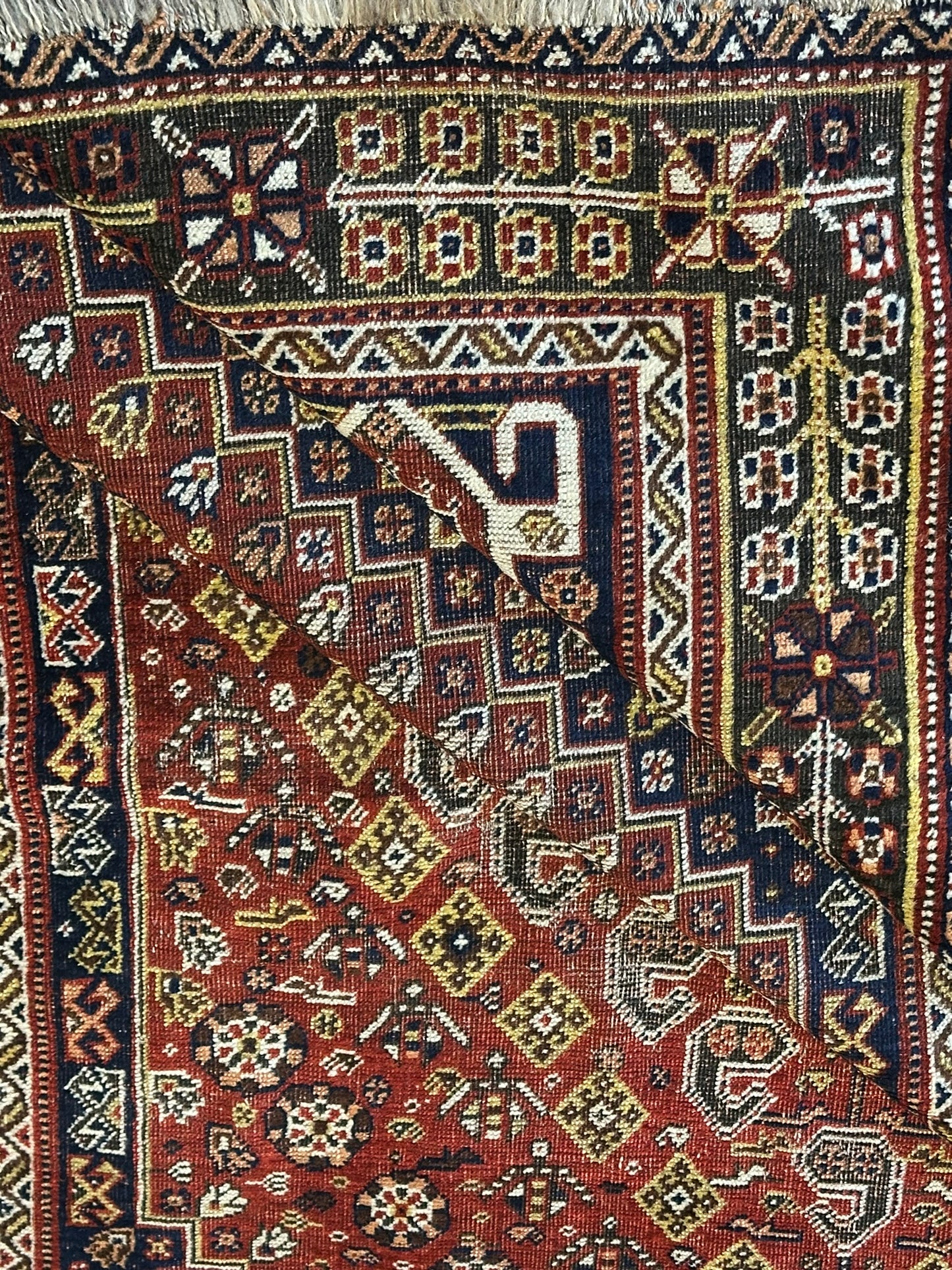 Orientteppich handgeknüpft 242x163 cm antik naturfarben Geschgei Wolle auf wolle