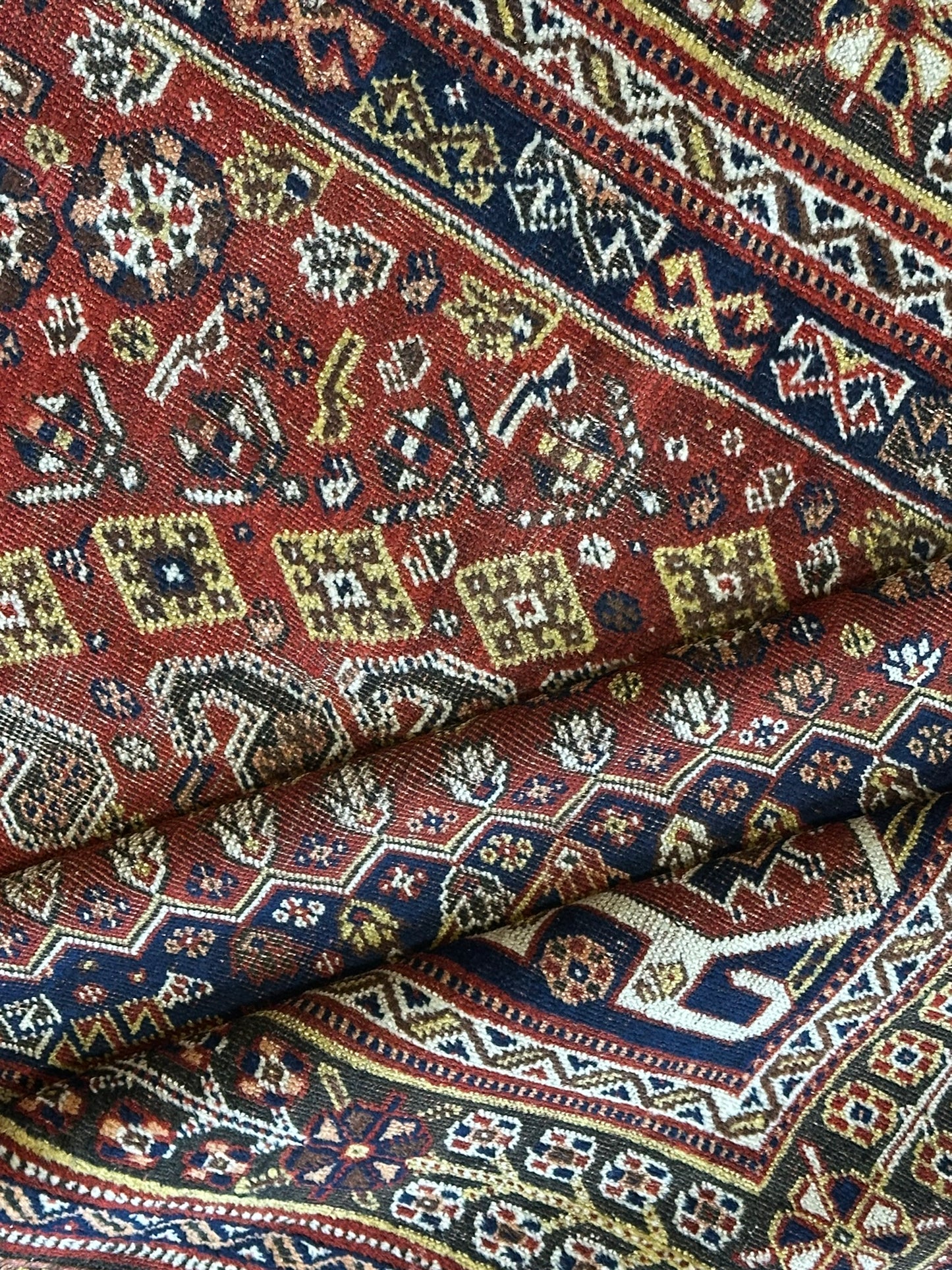 Orientteppich handgeknüpft 242x163 cm antik naturfarben Geschgei Wolle auf wolle