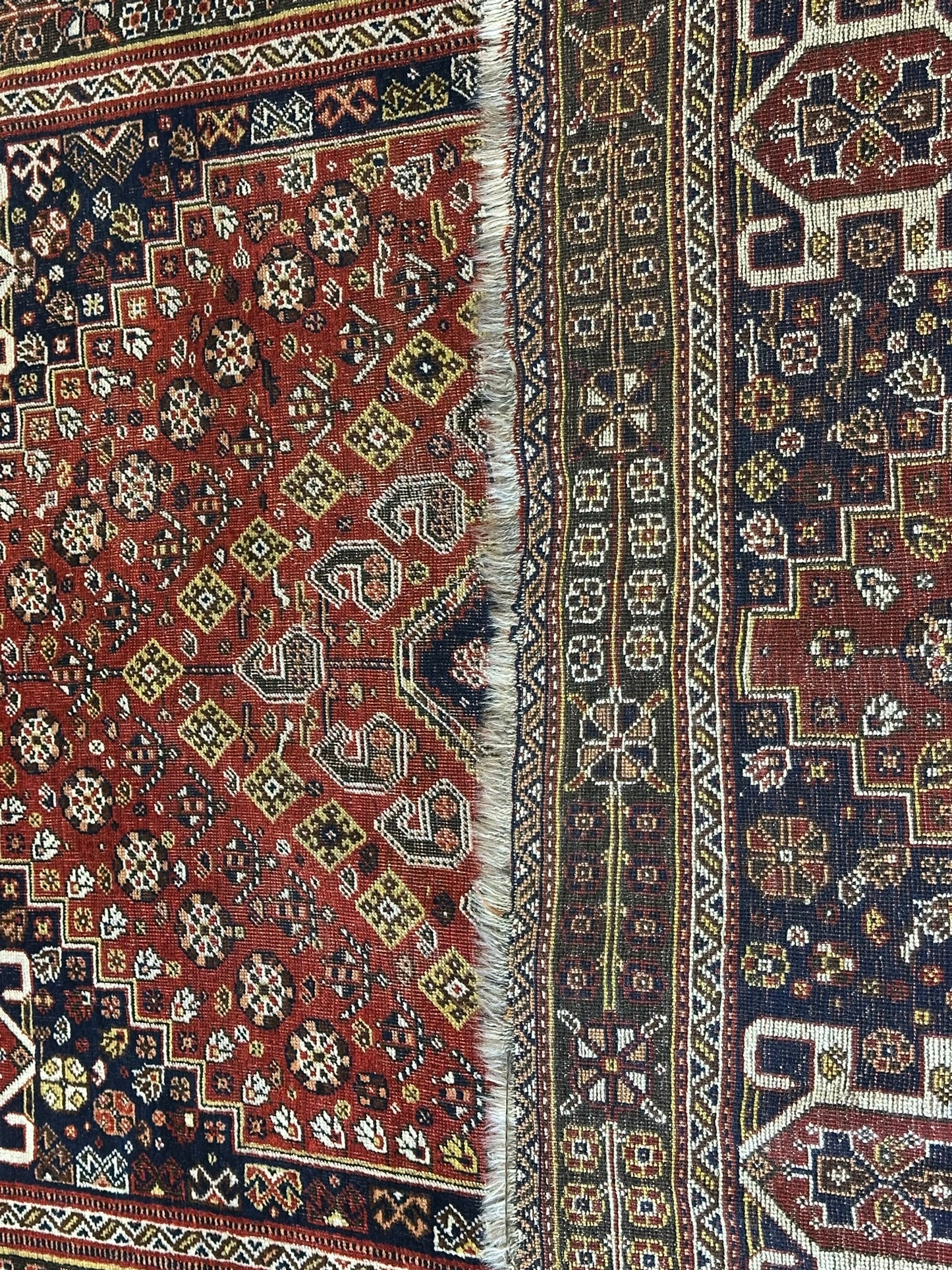 Orientteppich handgeknüpft 242x163 cm antik naturfarben Geschgei Wolle auf wolle