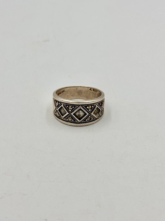 Vintage Silber 925 Art Deco Ring Ringgröße: 60