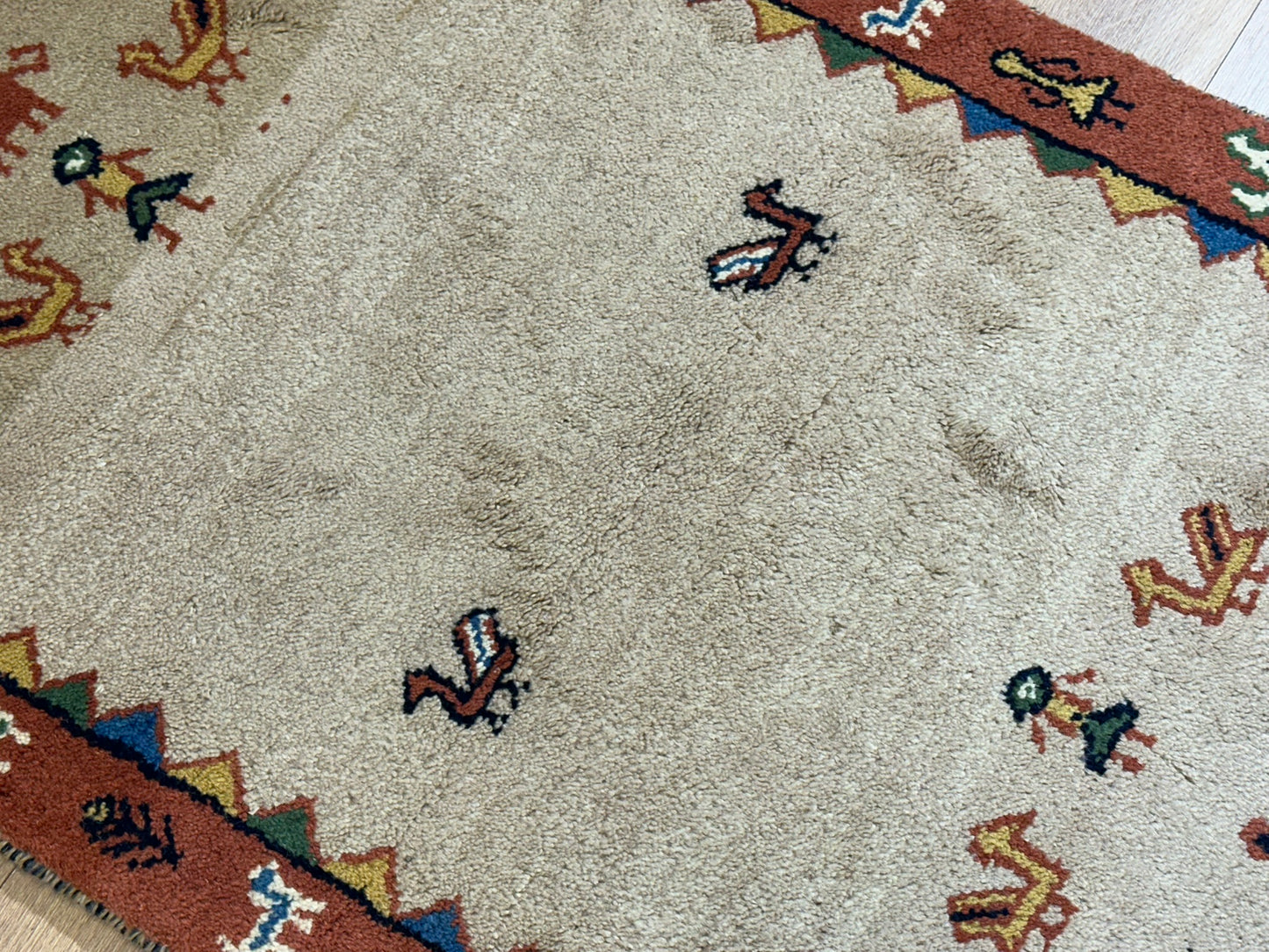 Orientteppich handgeknüpft Gabbeh Indian 142x90 cm