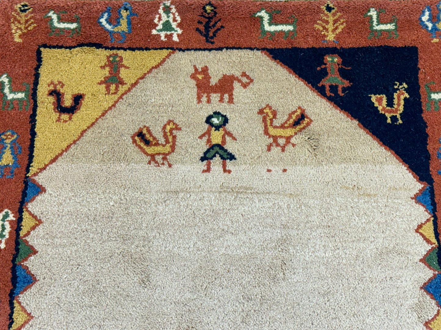 Orientteppich handgeknüpft Gabbeh Indian 142x90 cm