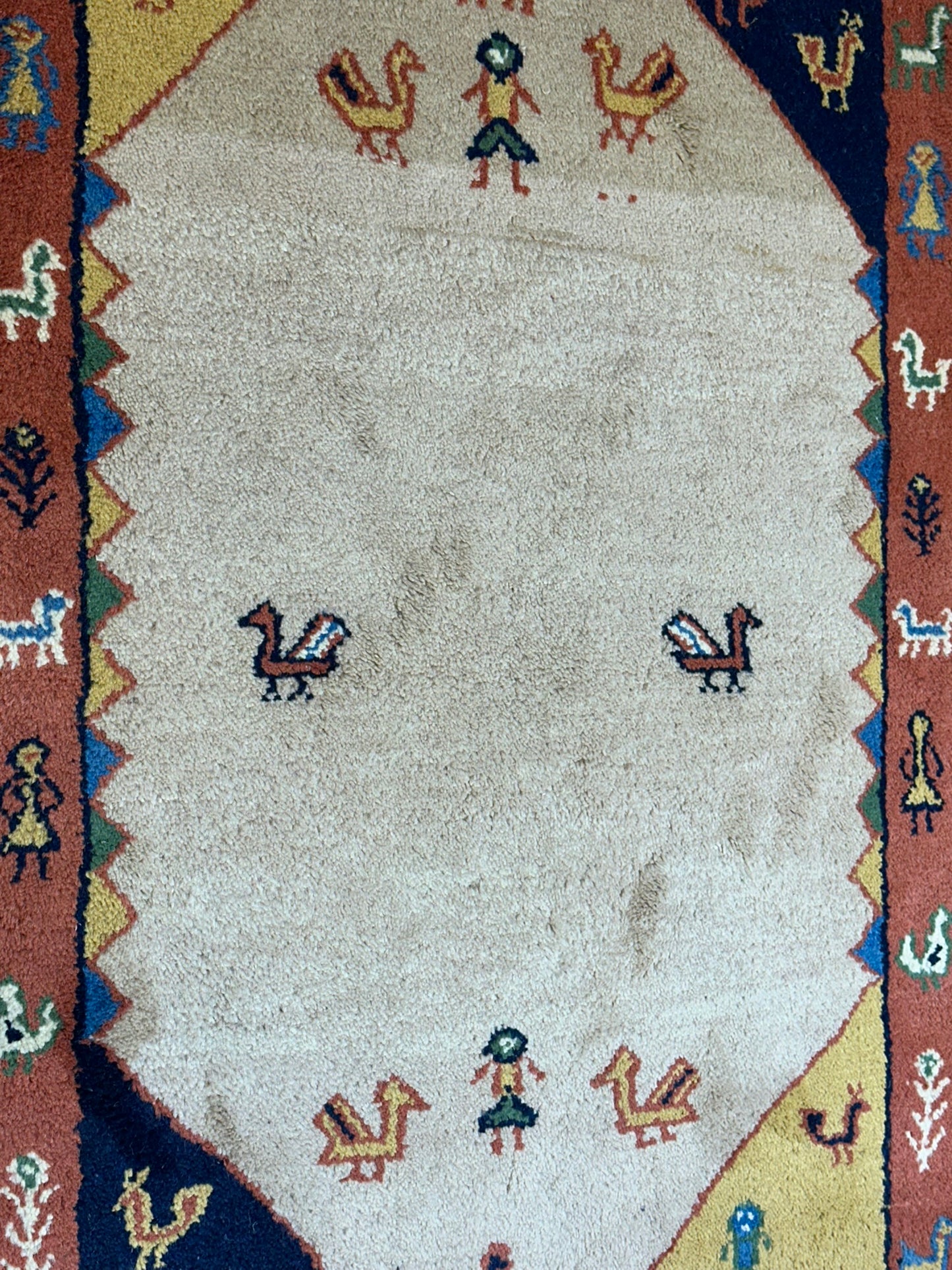 Orientteppich handgeknüpft Gabbeh Indian 142x90 cm