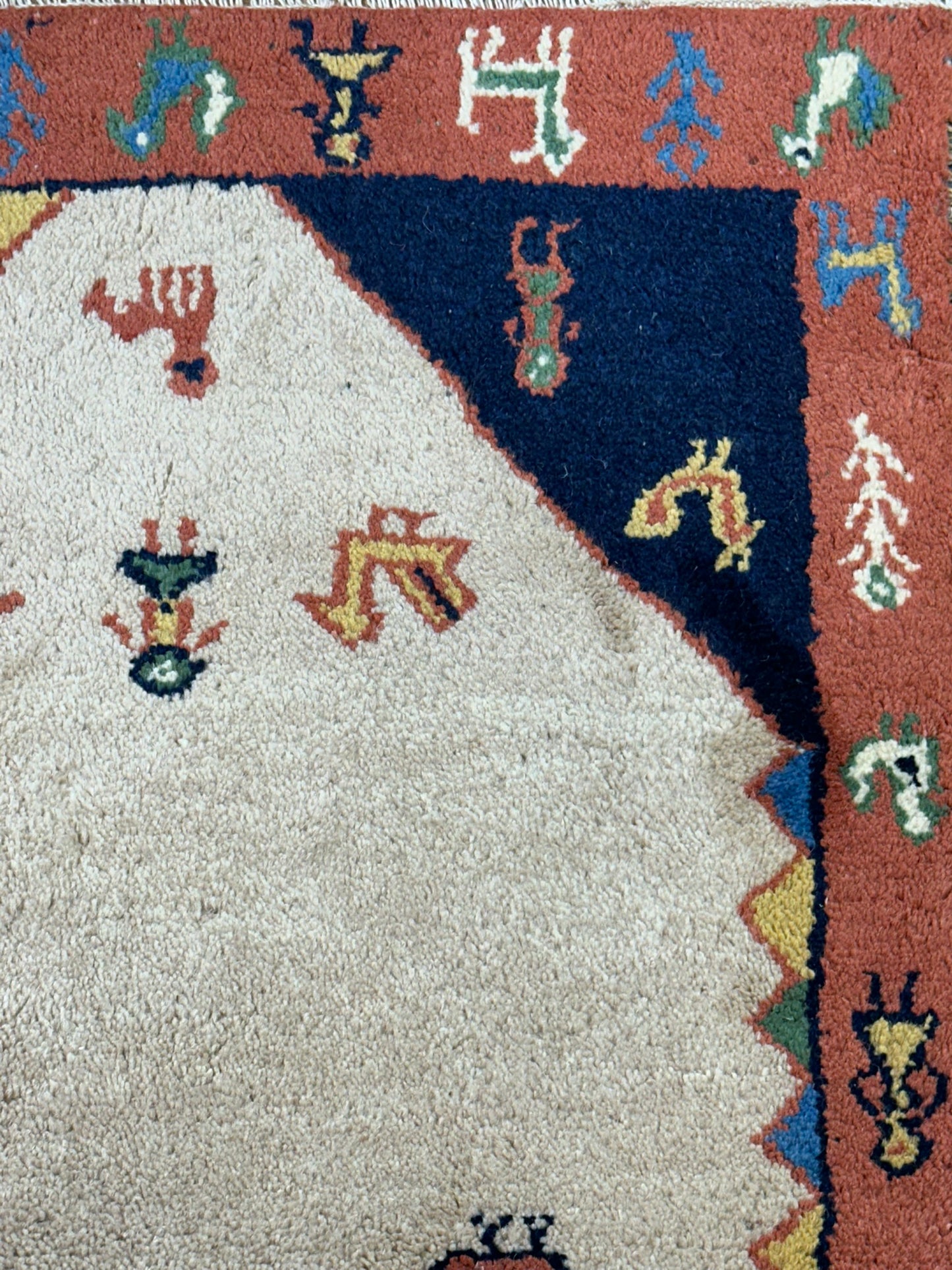 Orientteppich handgeknüpft Gabbeh Indian 142x90 cm