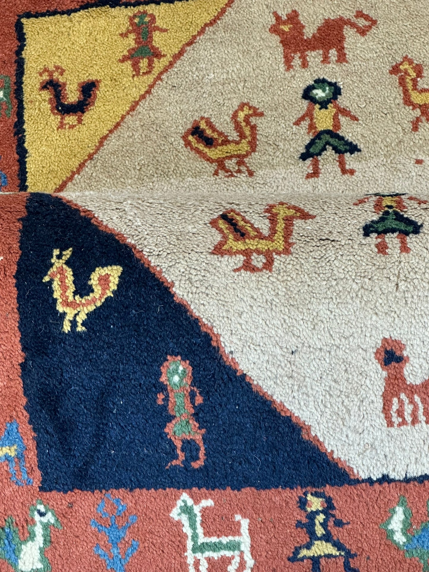 Orientteppich handgeknüpft Gabbeh Indian 142x90 cm