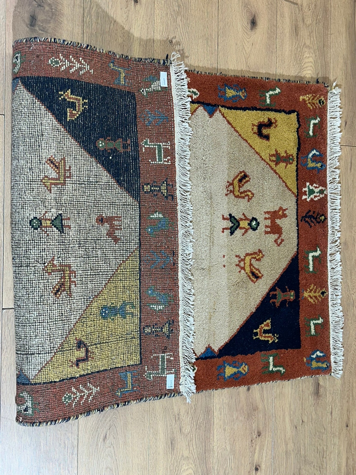 Orientteppich handgeknüpft Gabbeh Indian 142x90 cm
