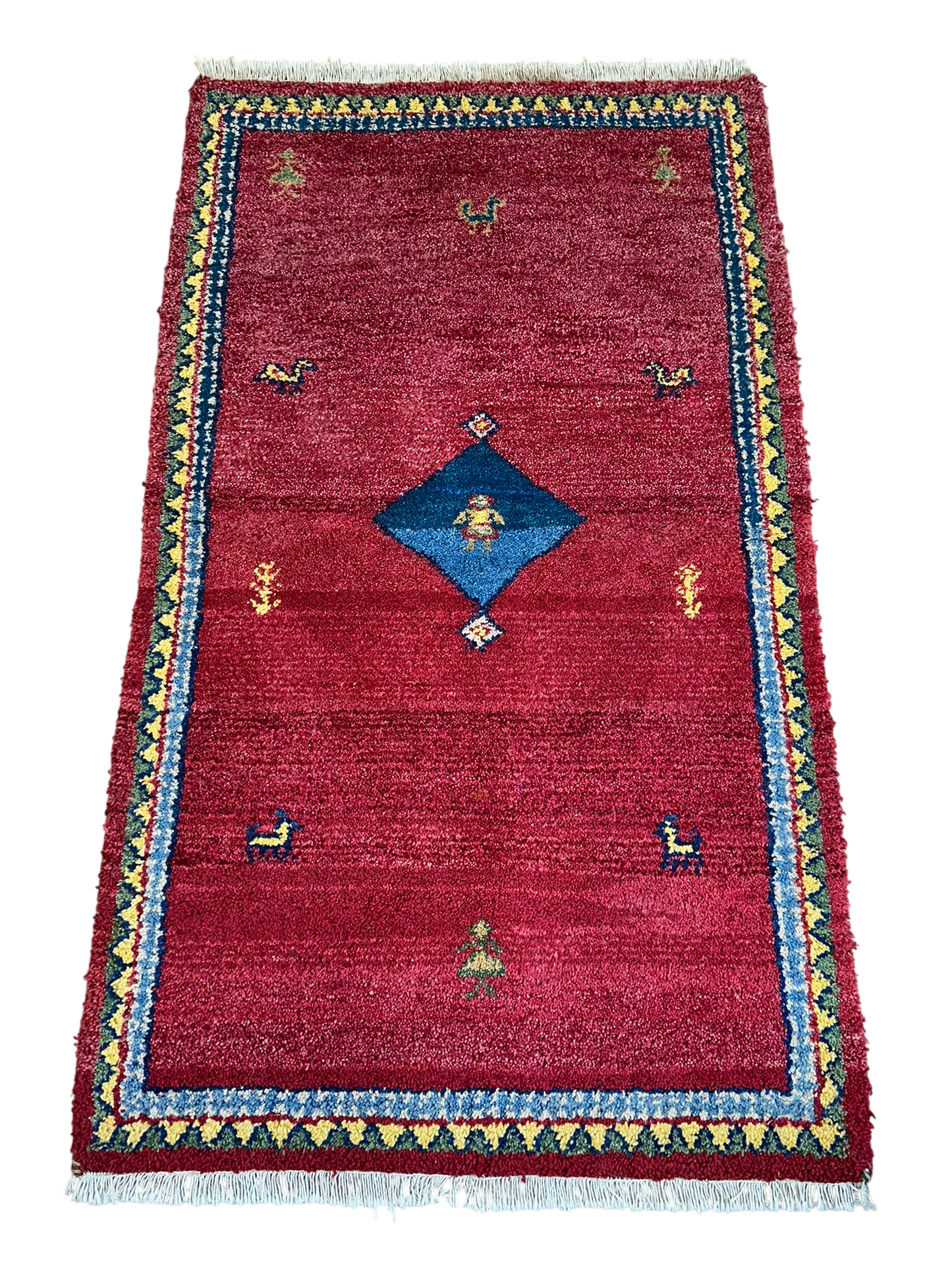 Orientteppich handgeknüpft Gabbeh Indian 164x94 cm