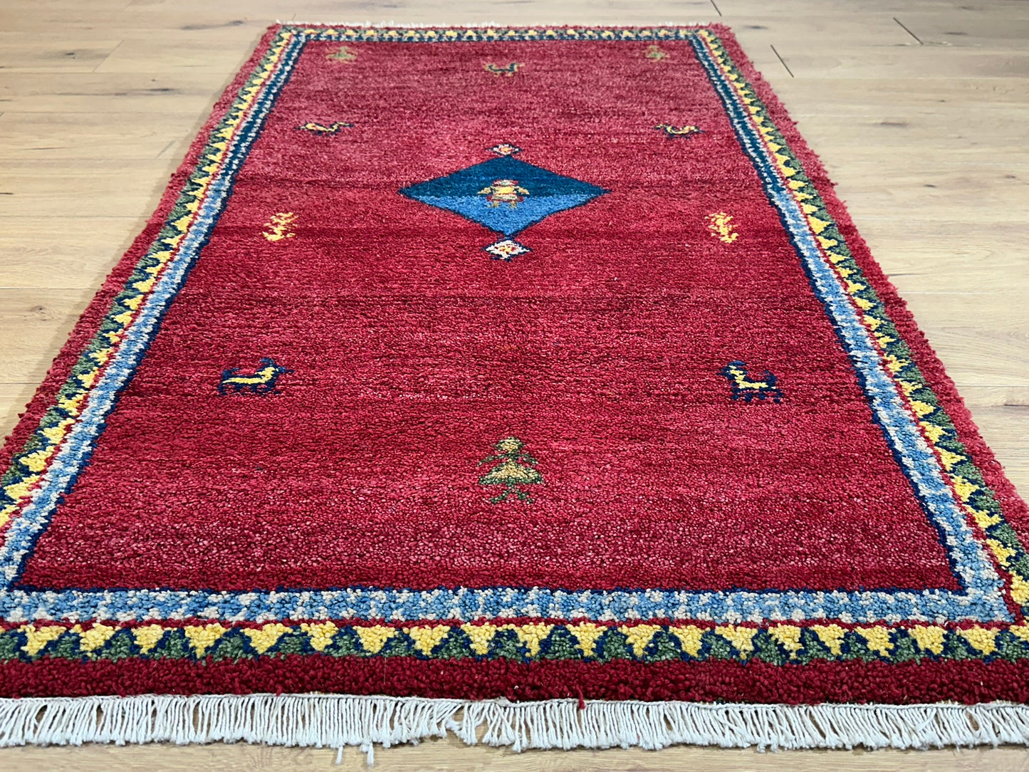Orientteppich handgeknüpft Gabbeh Indian 164x94 cm