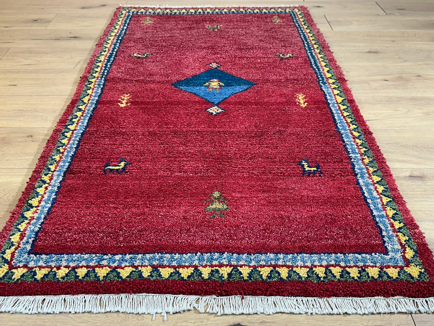 Orientteppich handgeknüpft Gabbeh Indian 164x94 cm