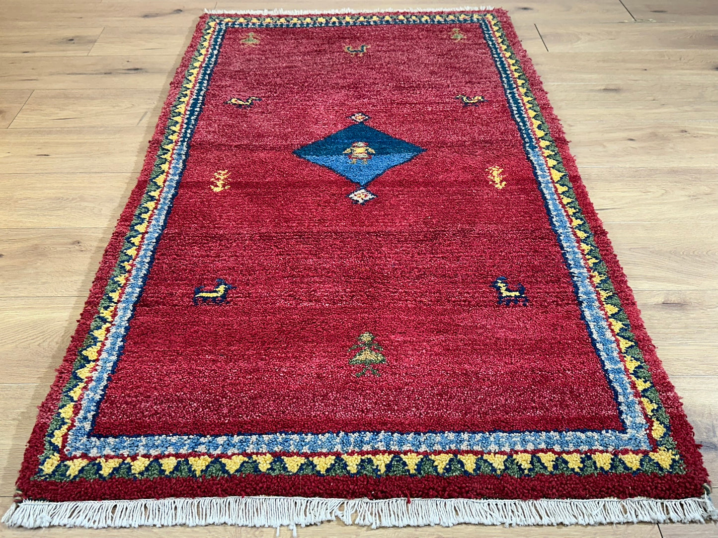 Orientteppich handgeknüpft Gabbeh Indian 164x94 cm