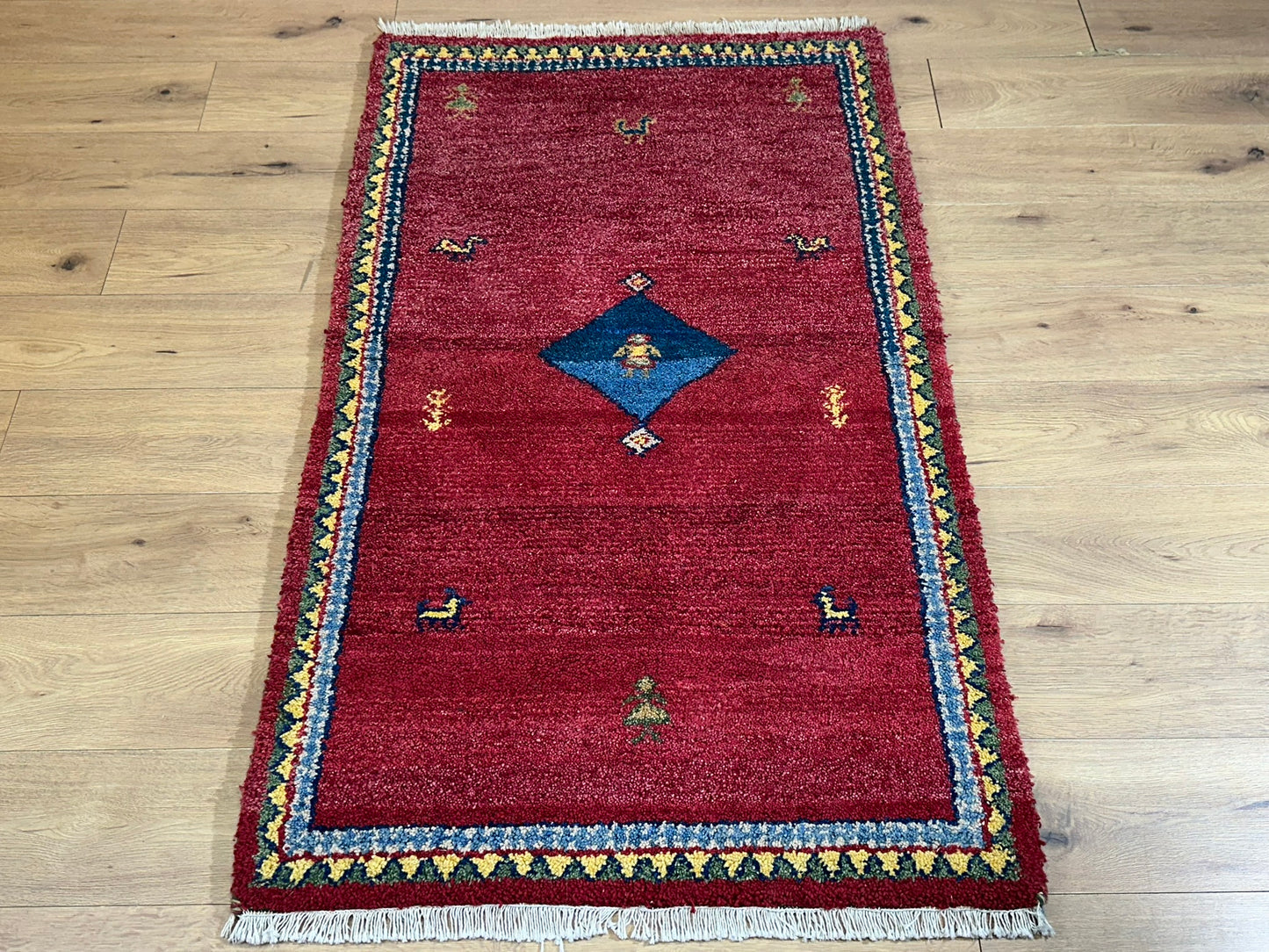 Orientteppich handgeknüpft Gabbeh Indian 164x94 cm