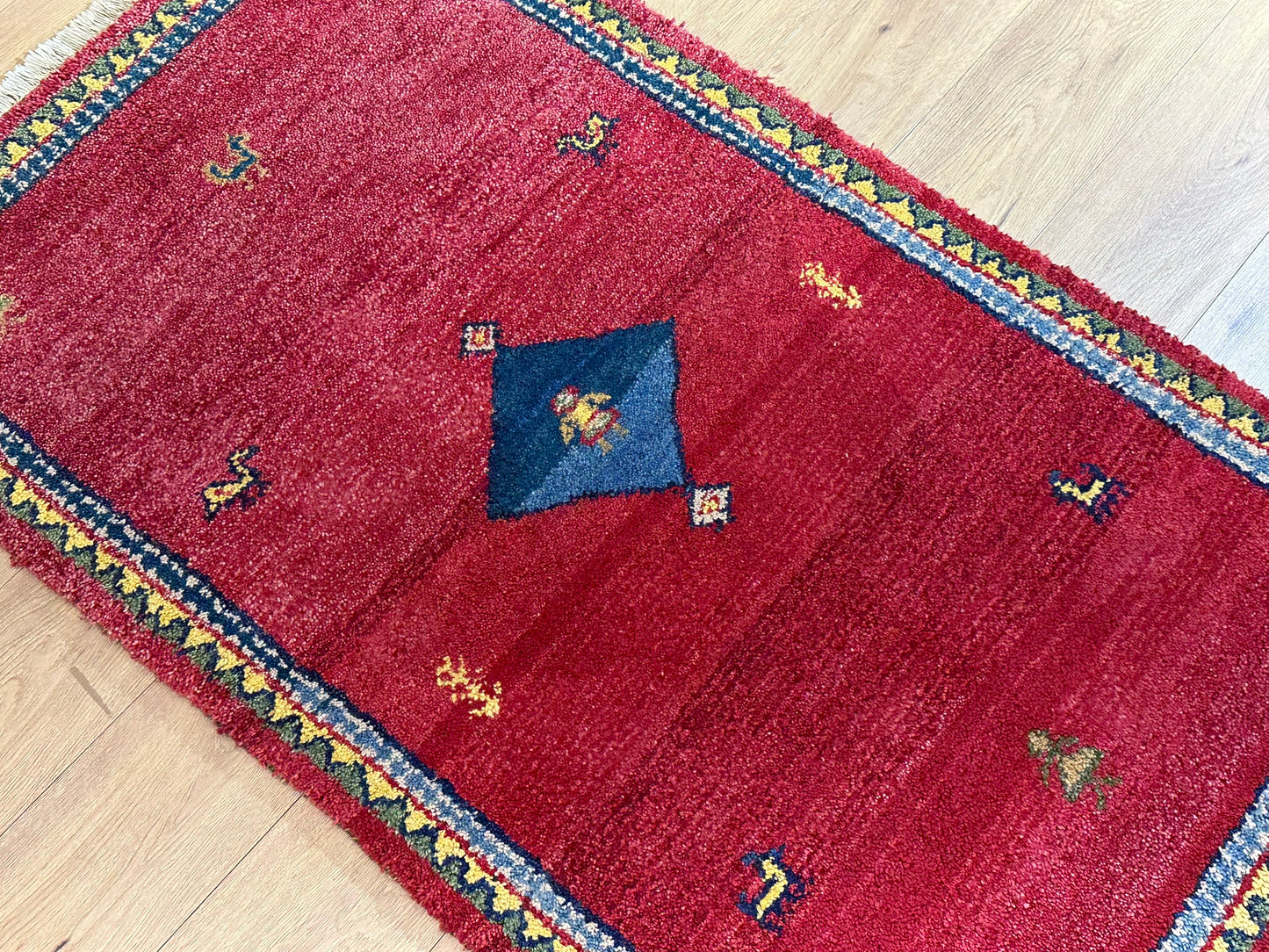 Orientteppich handgeknüpft Gabbeh Indian 164x94 cm