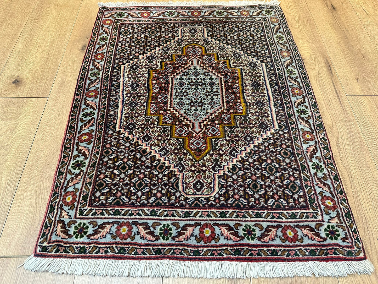 Orientteppich handgeknüpft 102x78 cm Senneh Bidjar