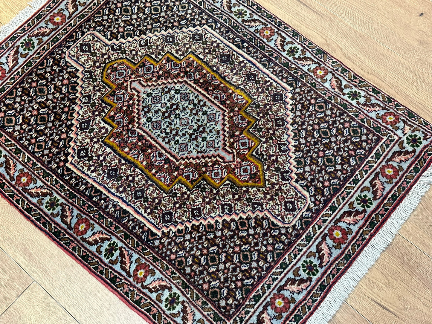 Orientteppich handgeknüpft 102x78 cm Senneh Bidjar