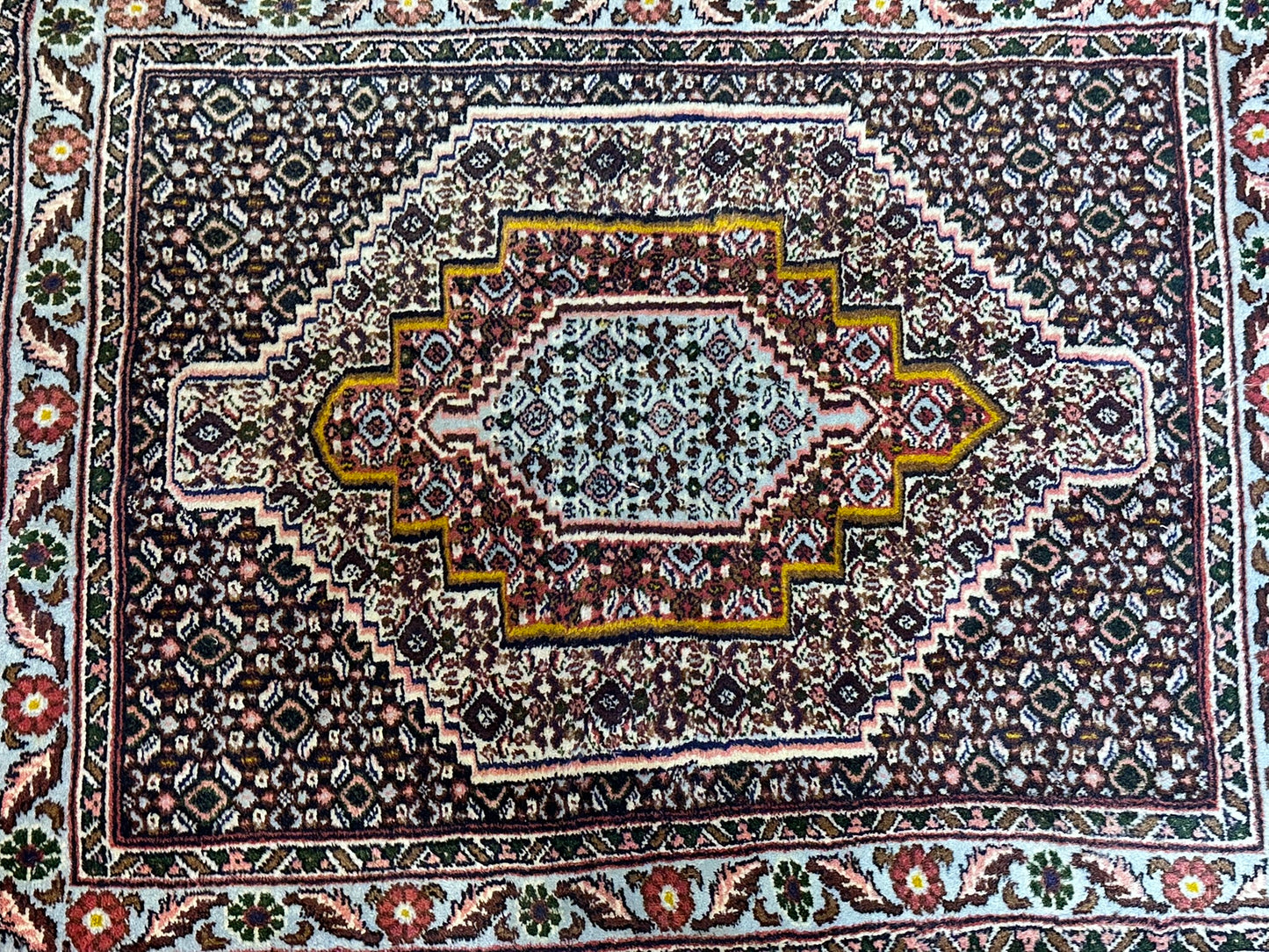 Orientteppich handgeknüpft 102x78 cm Senneh Bidjar